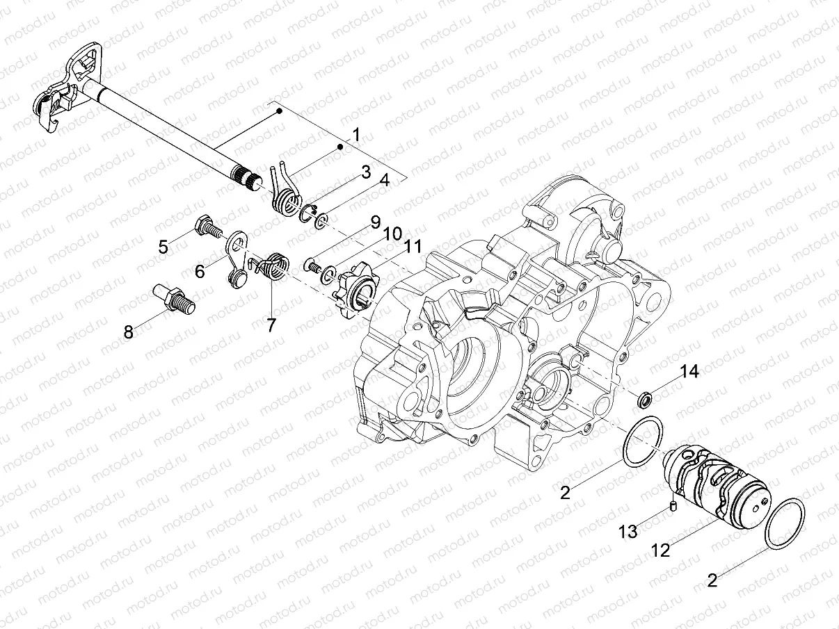 Gear box / Selector / Shift cam