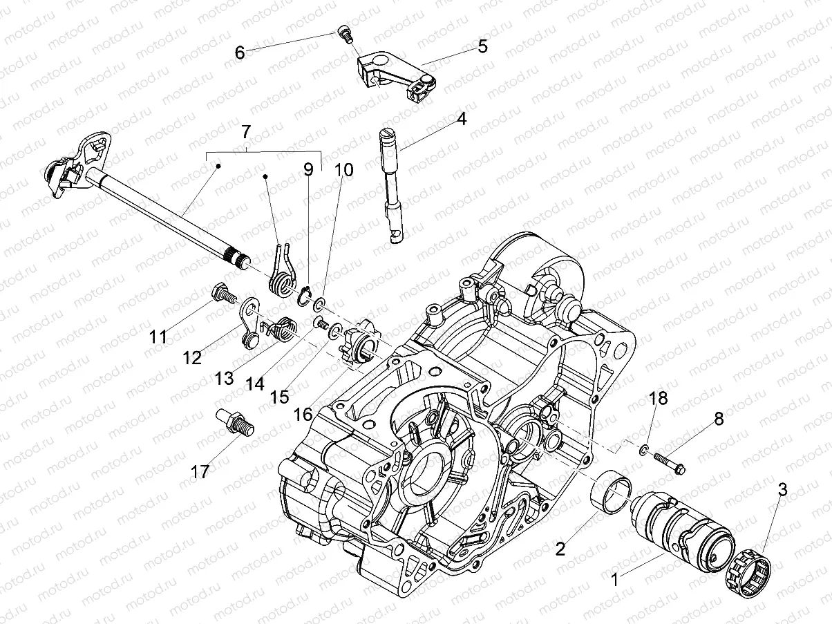 Gear box / Selector / Shift cam