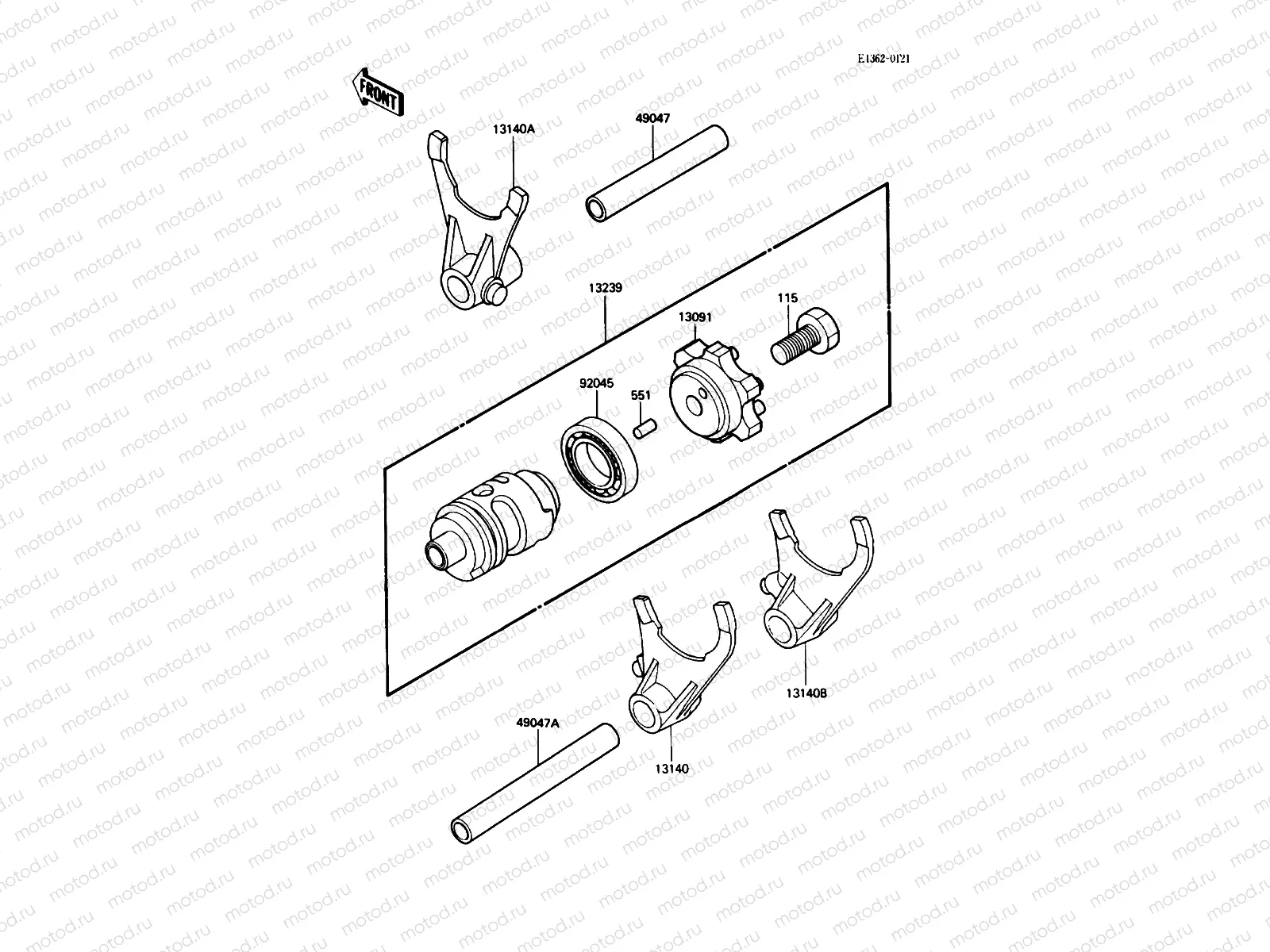 Gear Change Drum/Shift Fork(s)