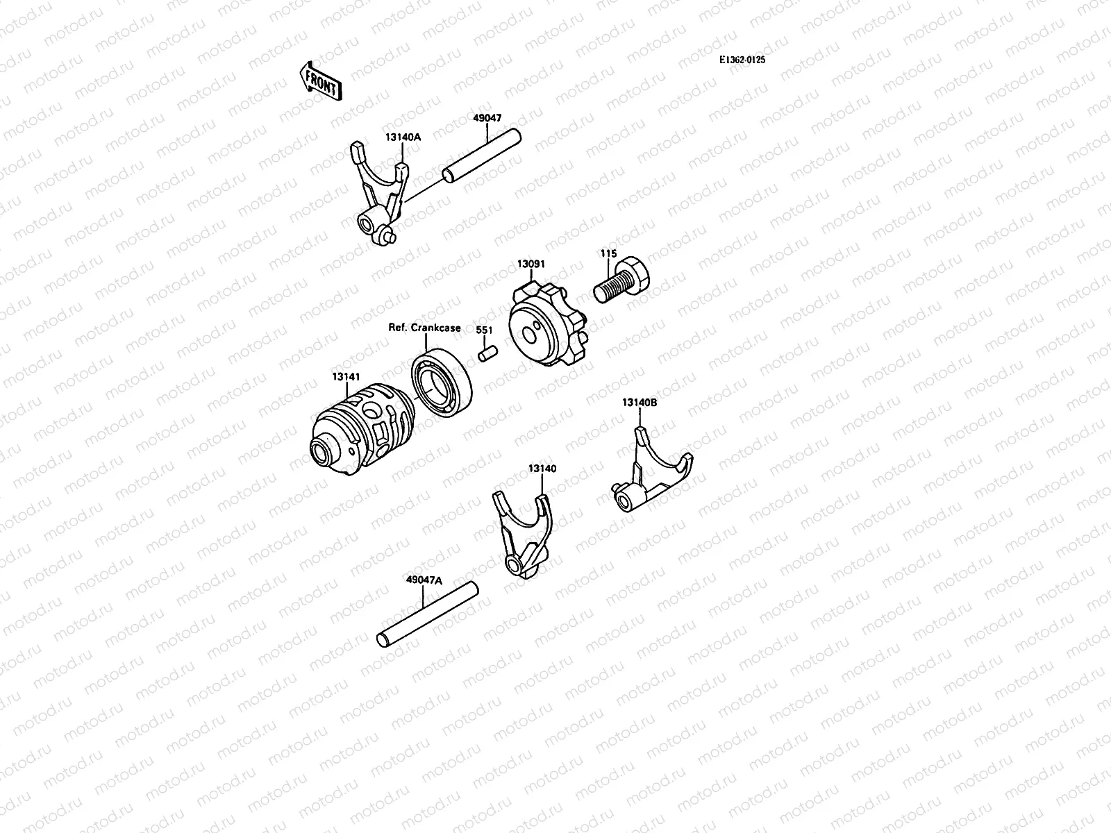 Gear Change Drum/Shift Fork(s)