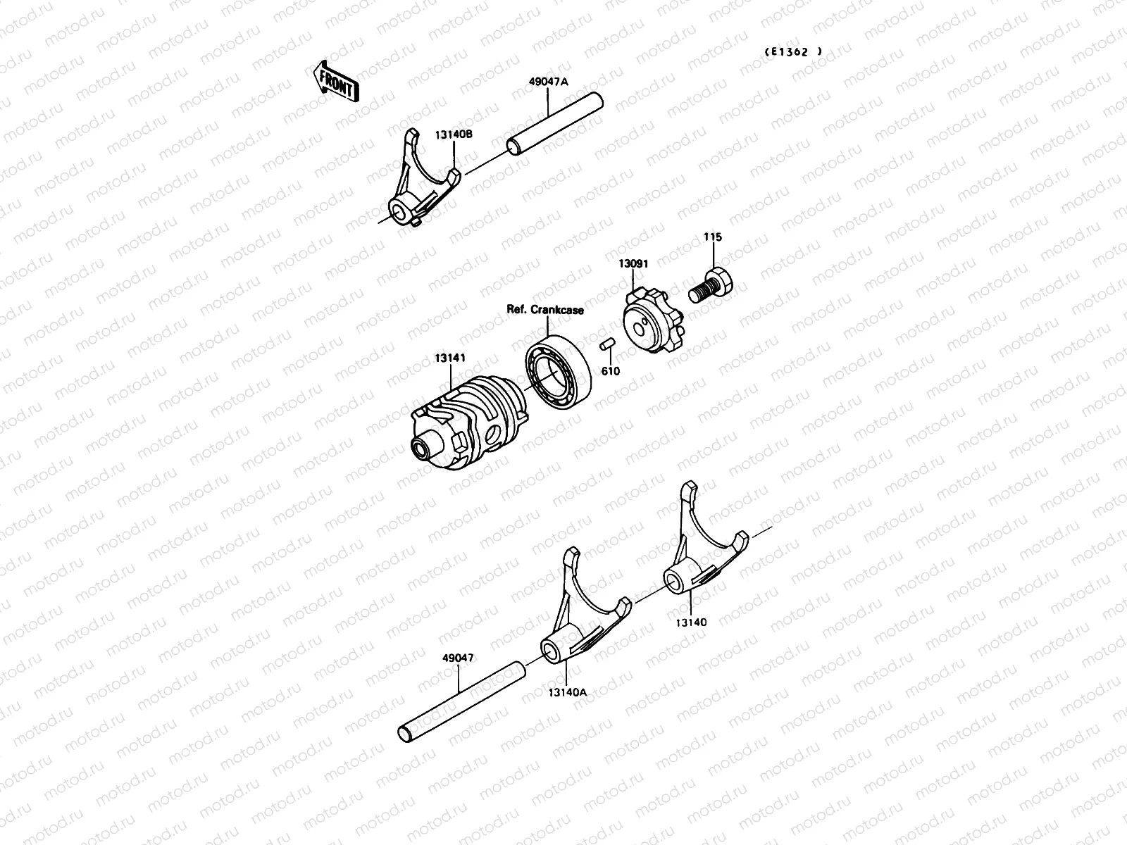Gear Change Drum/Shift Fork(s)