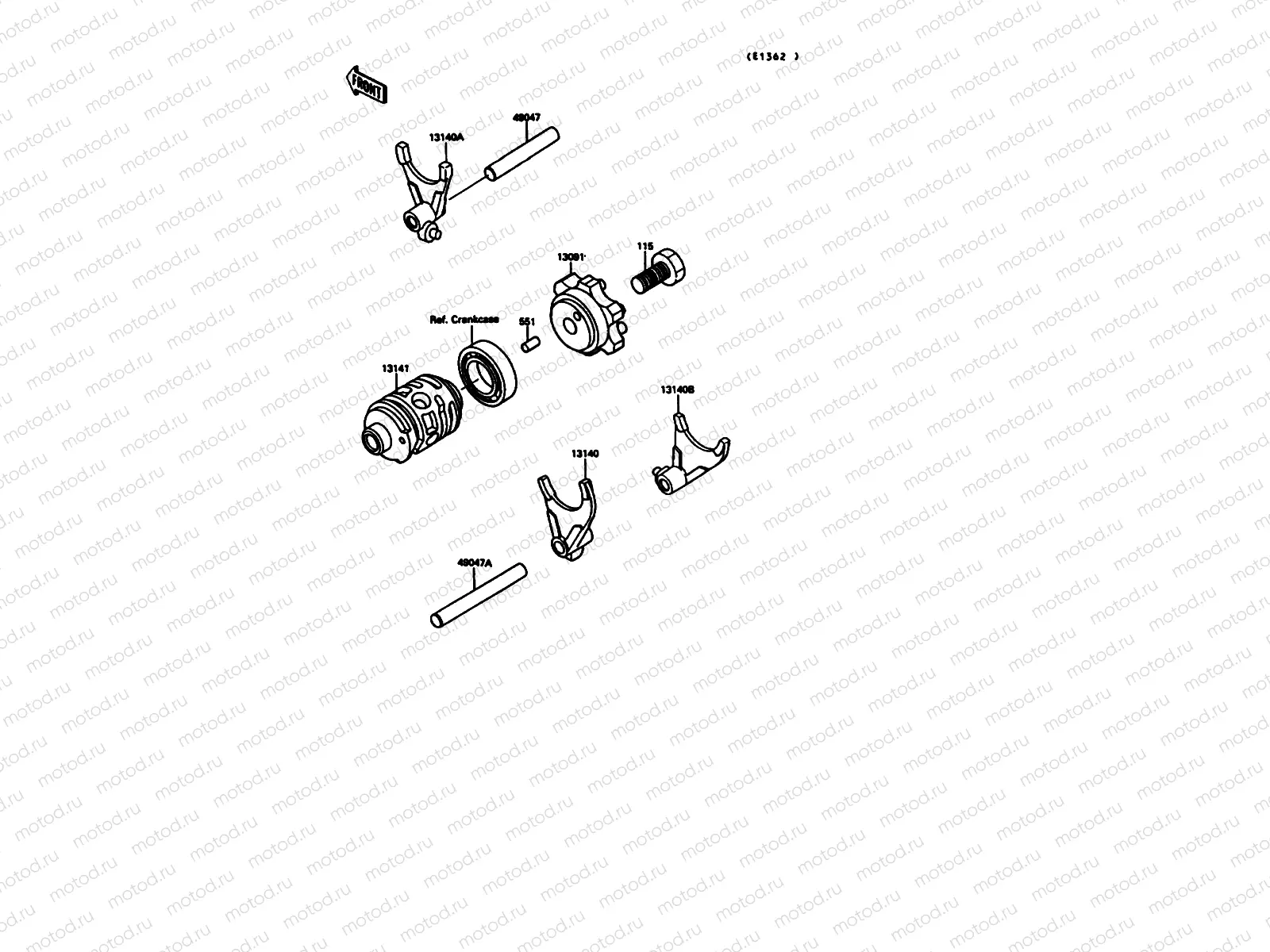 Gear Change Drum/Shift Fork(s)