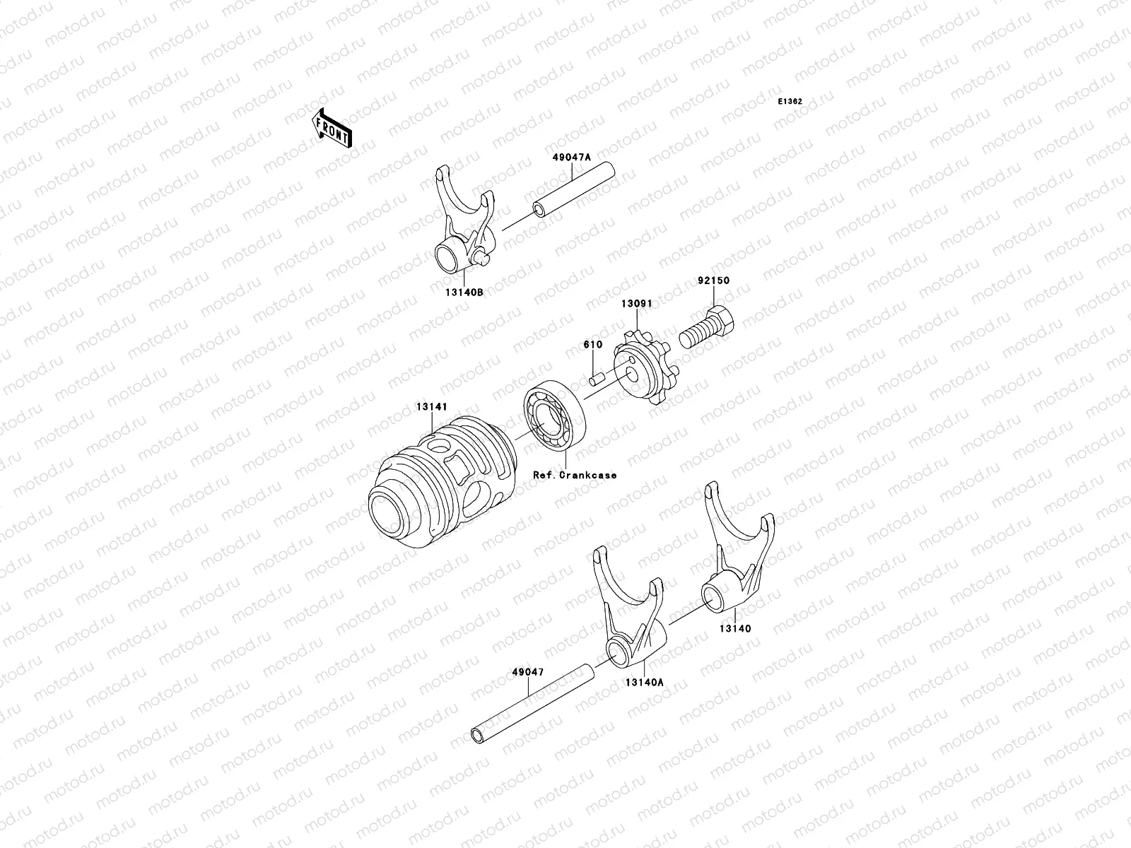 Gear Change Drum/Shift Fork(s)