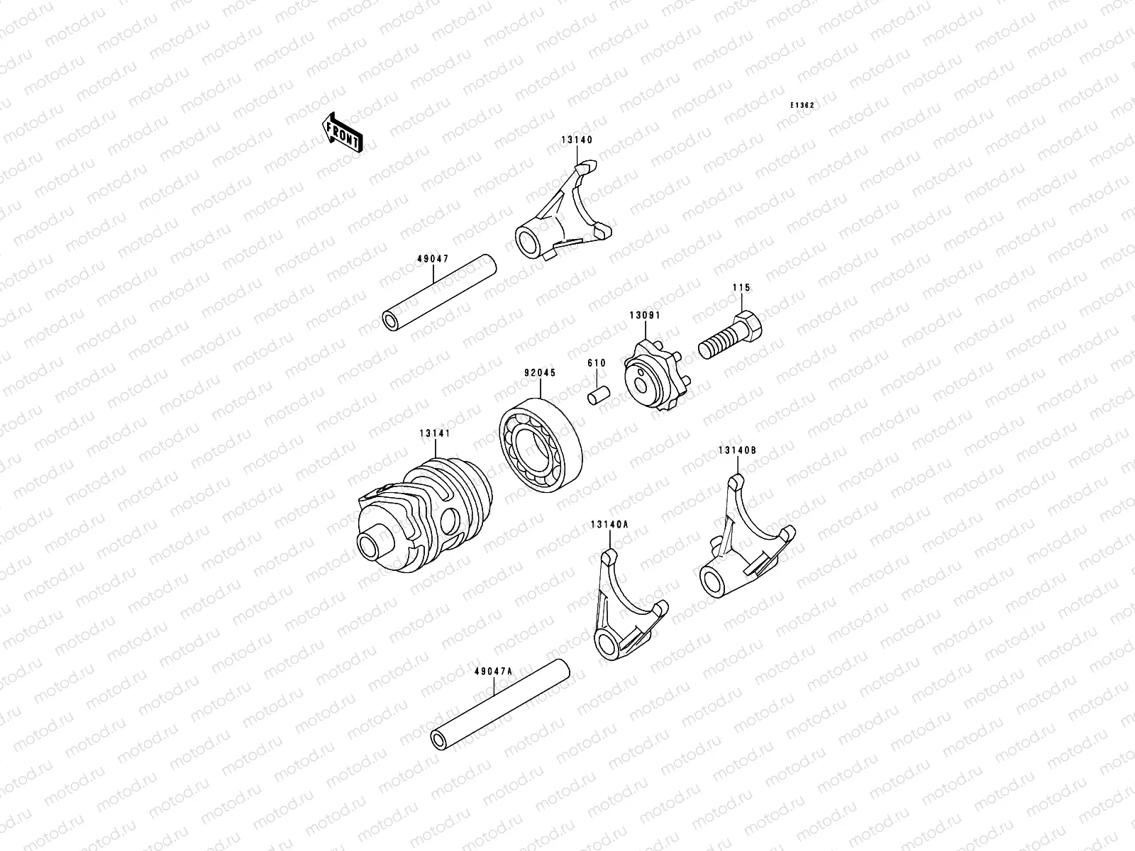 Gear Change Drum/Shift Fork(s)