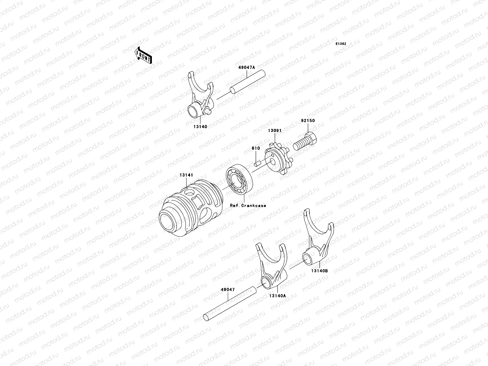 Gear Change Drum/Shift Fork(s)