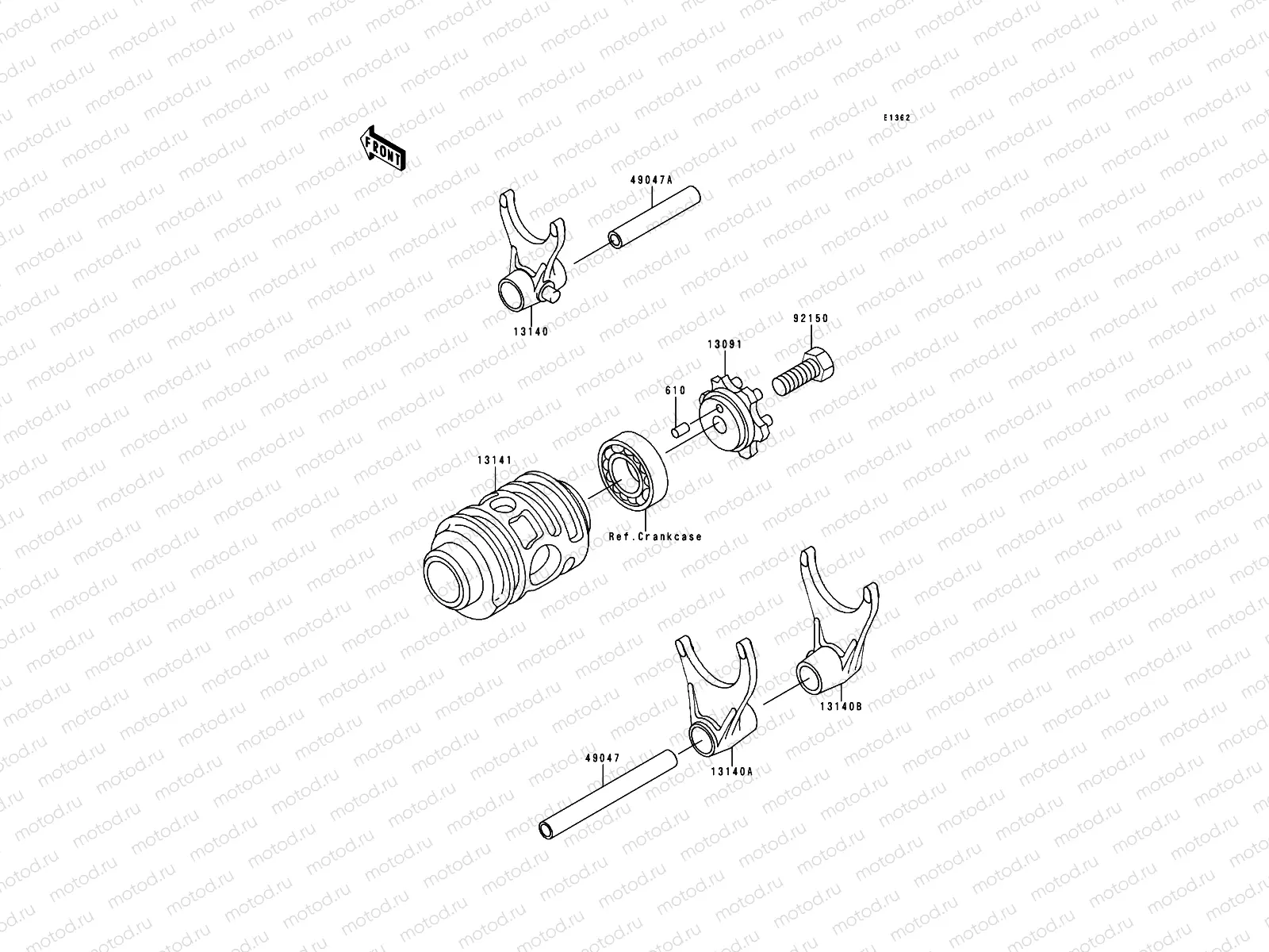 Gear Change Drum/Shift Fork(s)