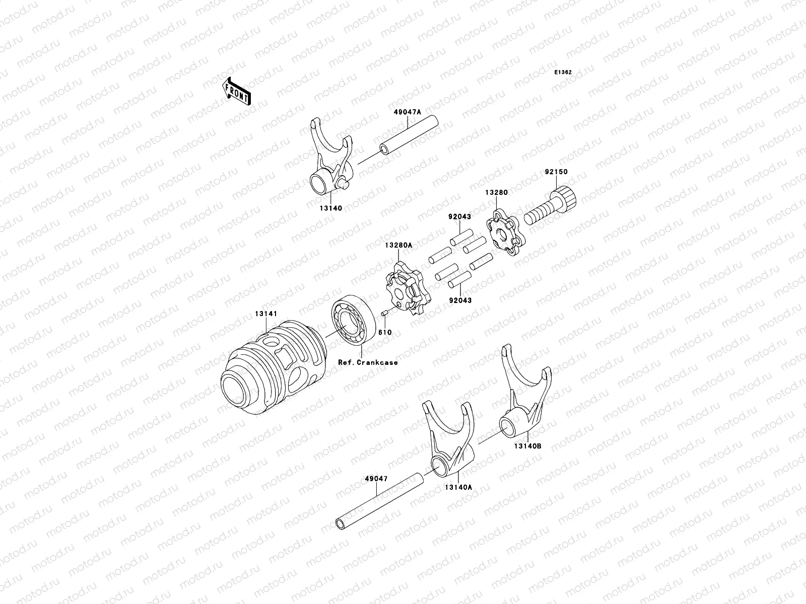 Gear Change Drum/Shift Fork(s)