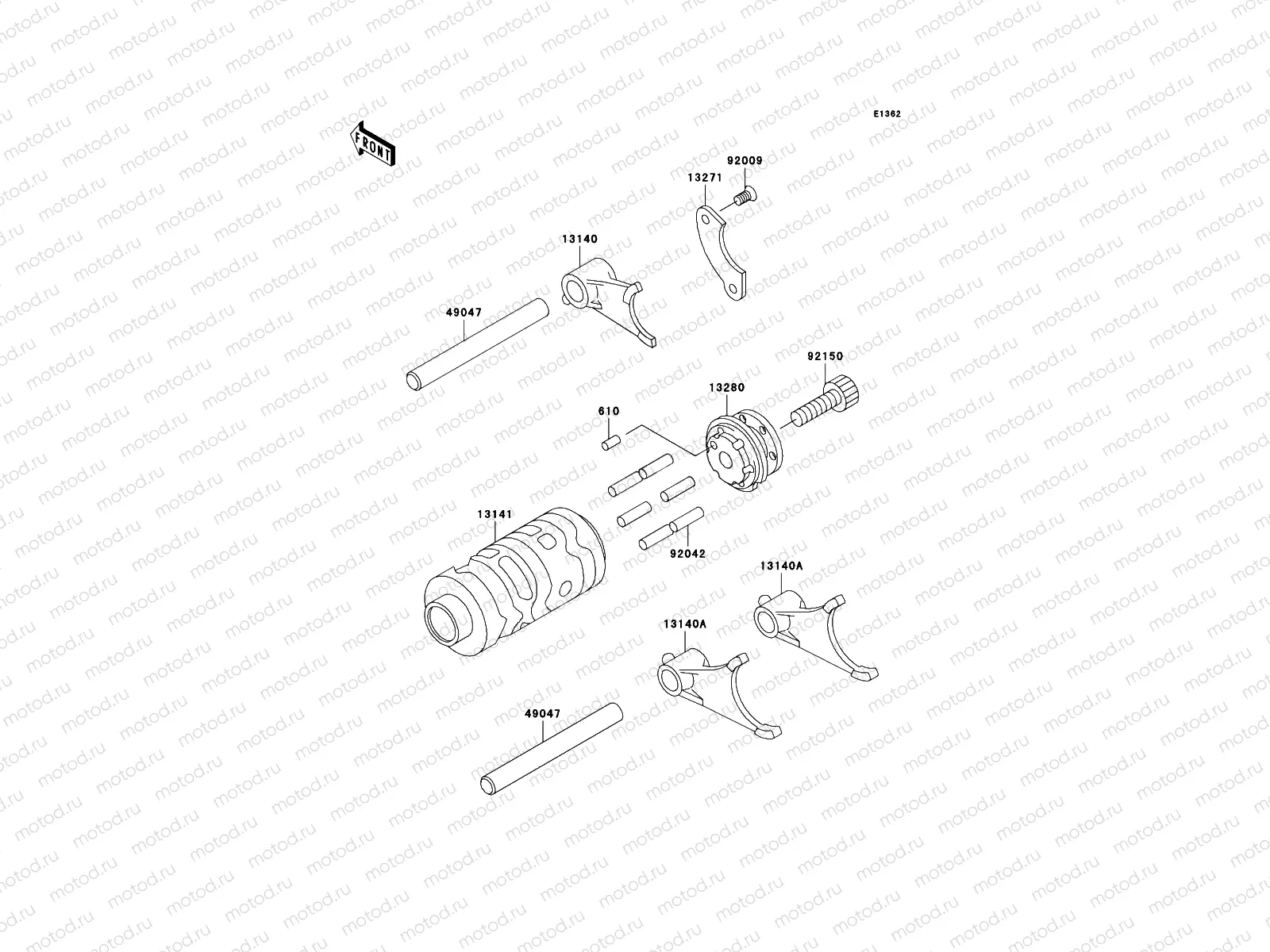 Gear Change Drum/Shift Fork(s)