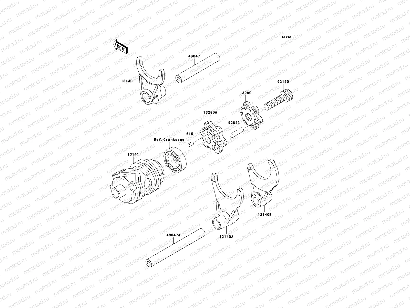 Gear Change Drum/Shift Fork(s)