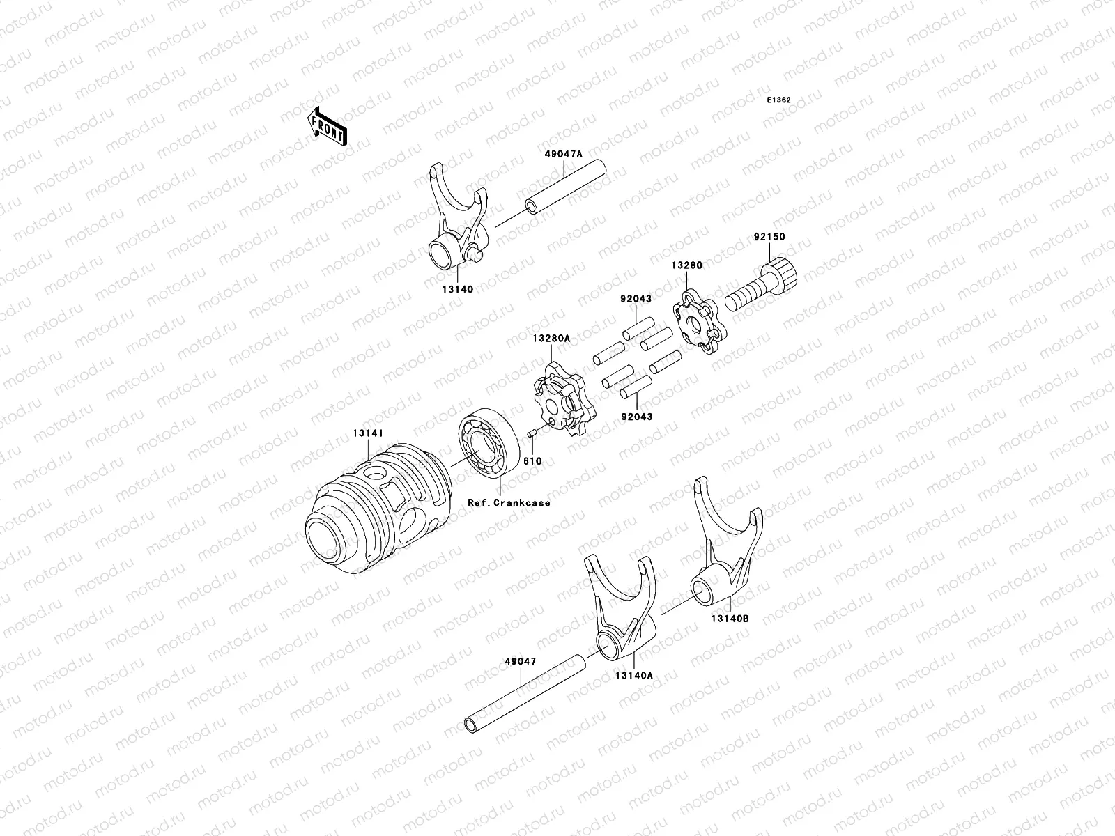 Gear Change Drum/Shift Fork(s)