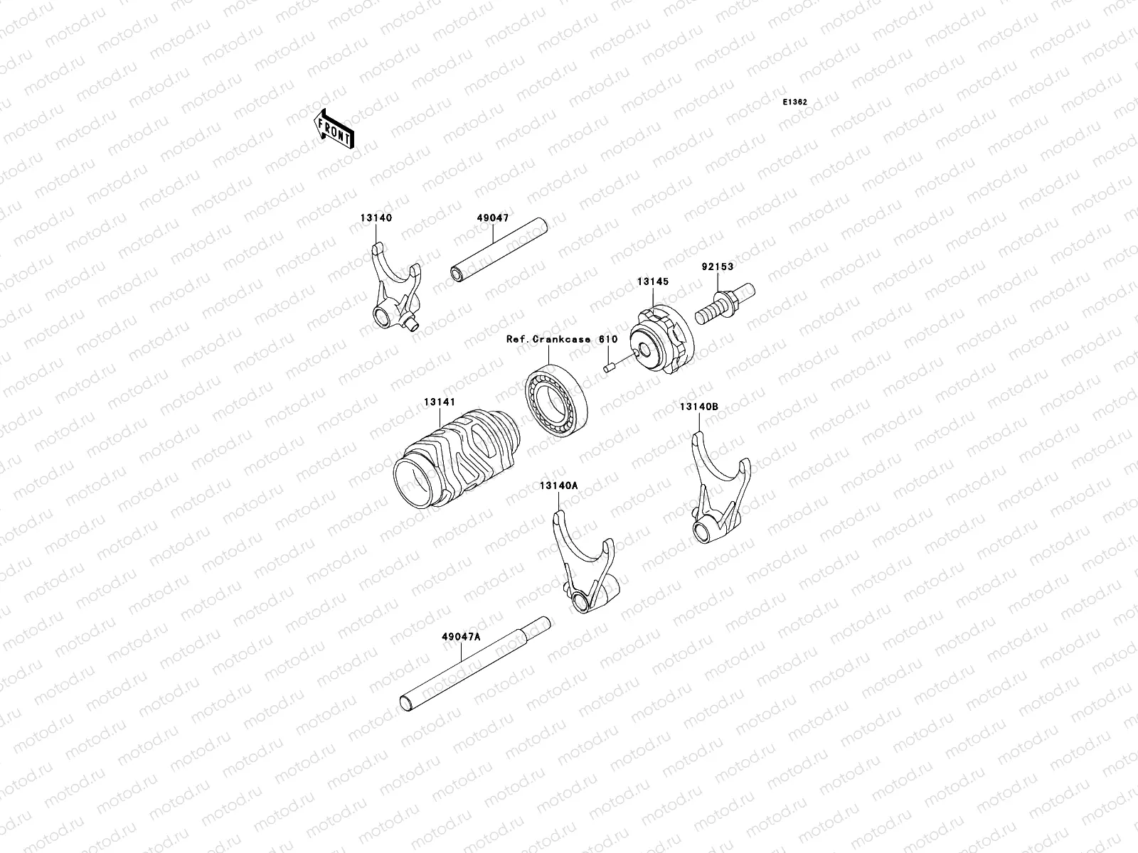 Gear Change Drum/Shift Fork(s)