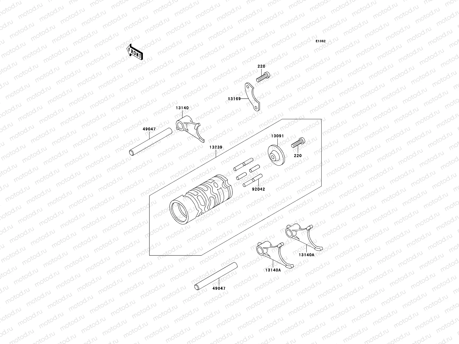 Gear Change Drum/Shift Fork(s)