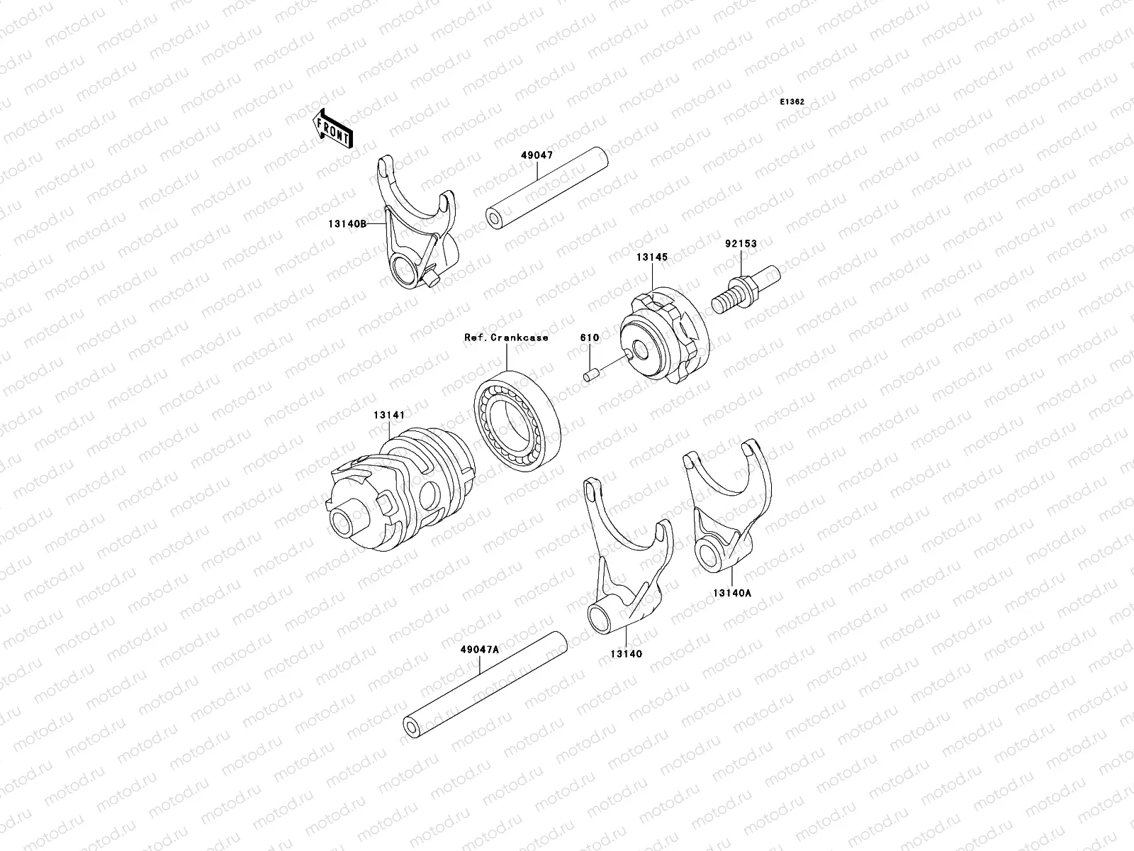 Gear Change Drum/Shift Fork(s)