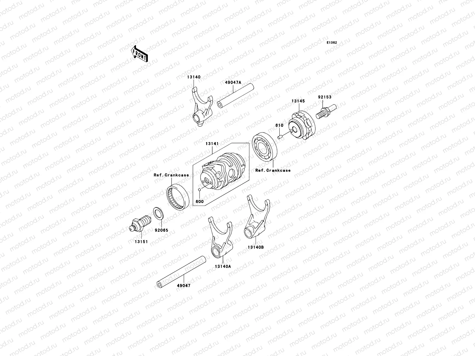 Gear Change Drum/Shift Fork(s)