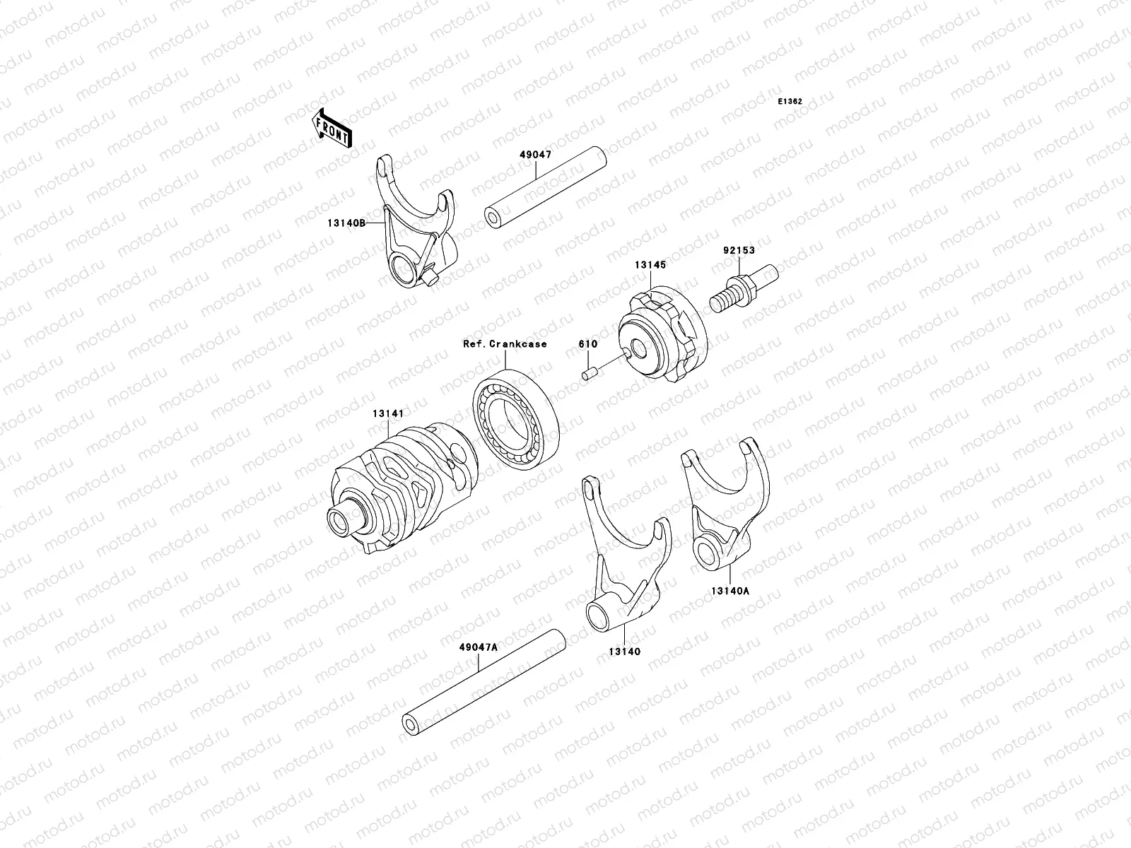 Gear Change Drum/Shift Fork(s)