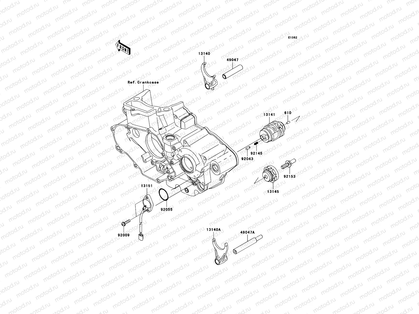 Gear Change Drum/Shift Fork(s)