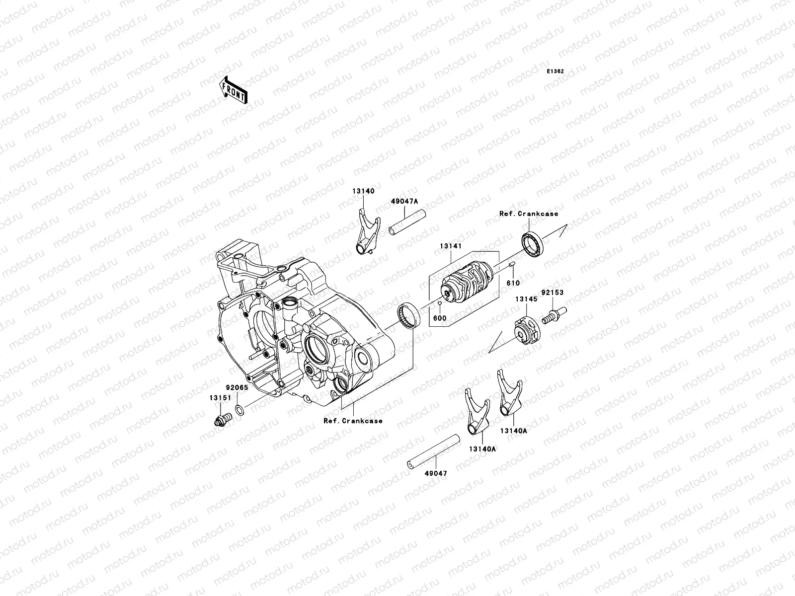 Gear Change Drum/Shift Fork(s)