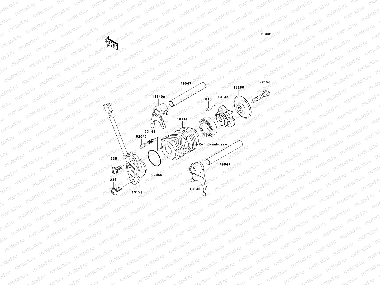 Gear Change Drum/Shift Fork(s)