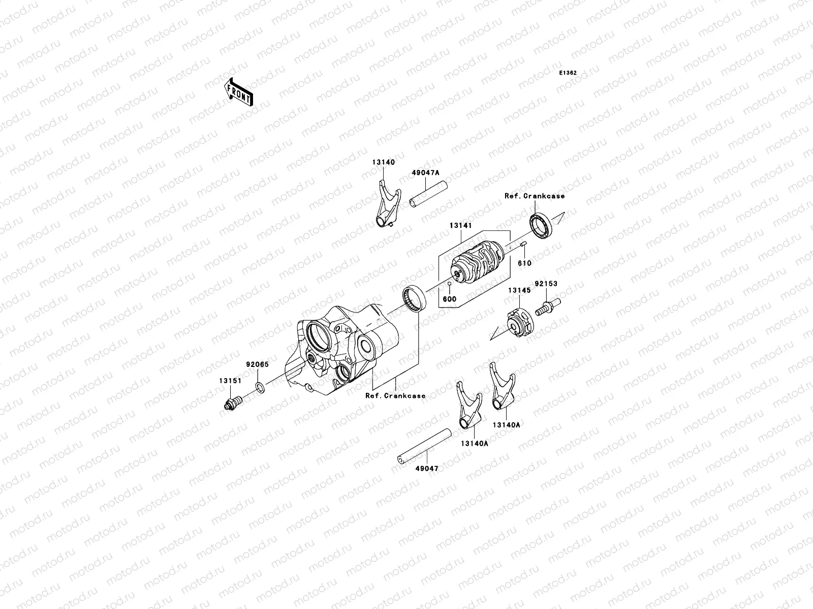 Gear Change Drum/Shift Fork(s)