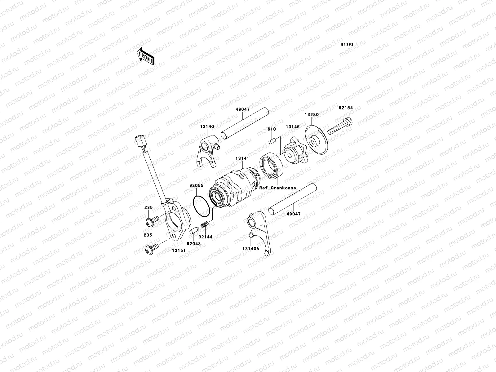 Gear Change Drum/Shift Fork(s)