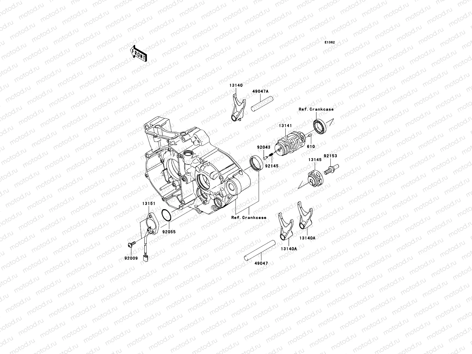 Gear Change Drum/Shift Fork(s)