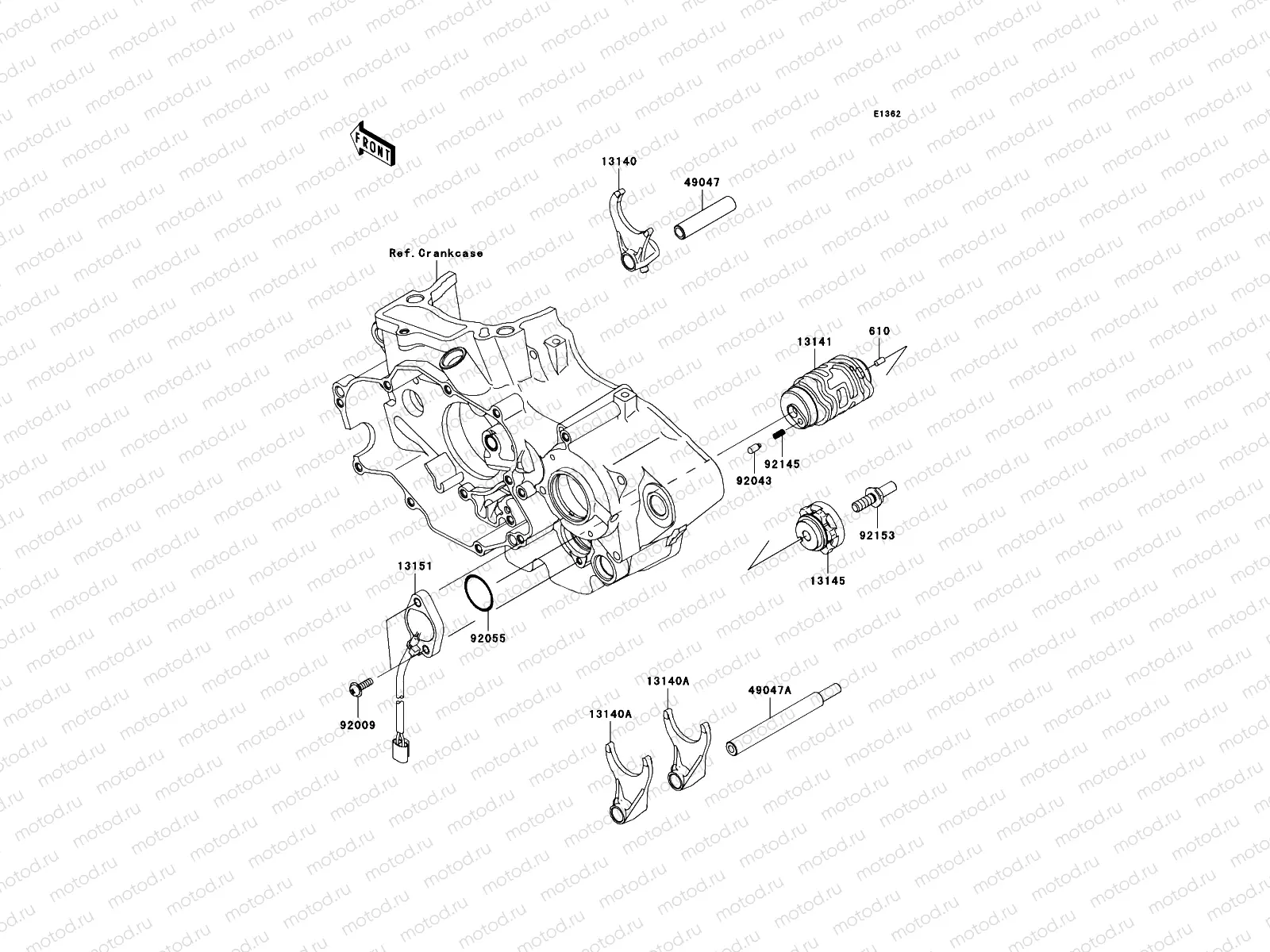 Gear Change Drum/Shift Fork(s)