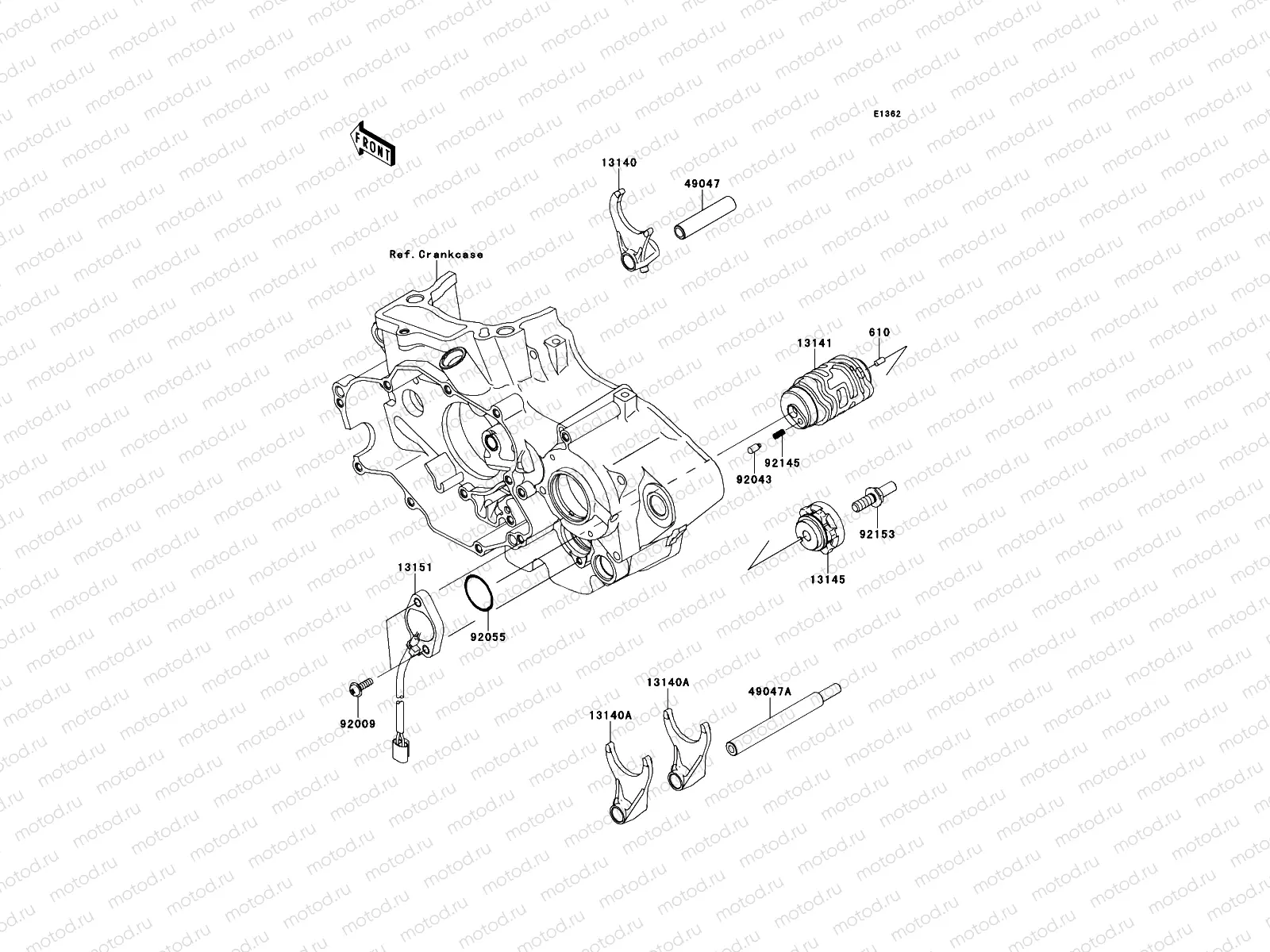 Gear Change Drum/Shift Fork(s)