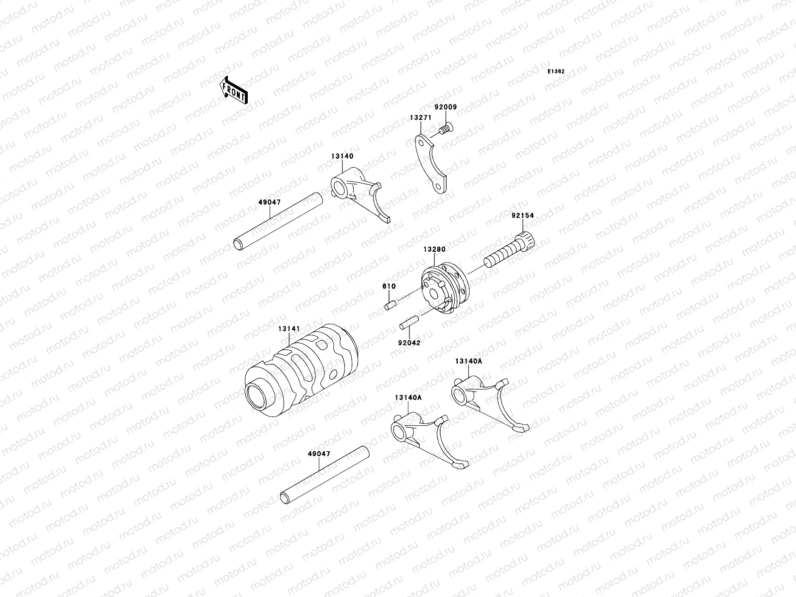 Gear Change Drum/Shift Fork(s)