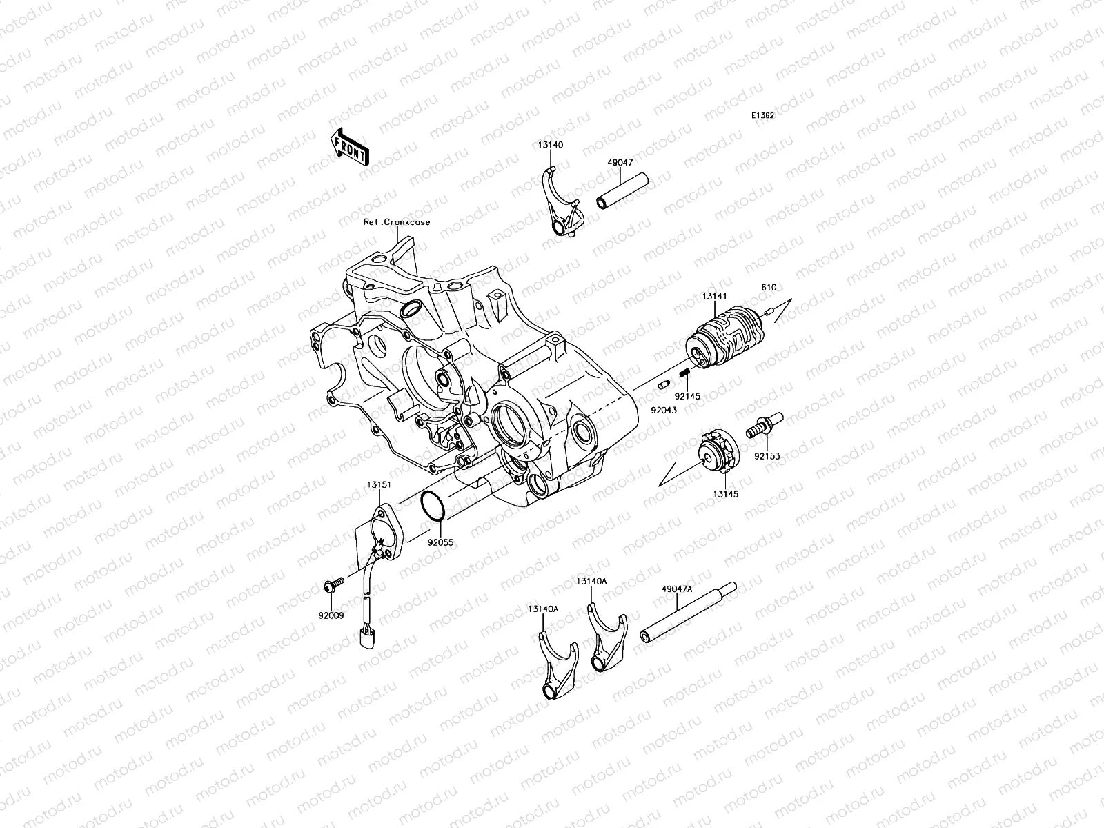 Gear Change Drum/Shift Fork(s)