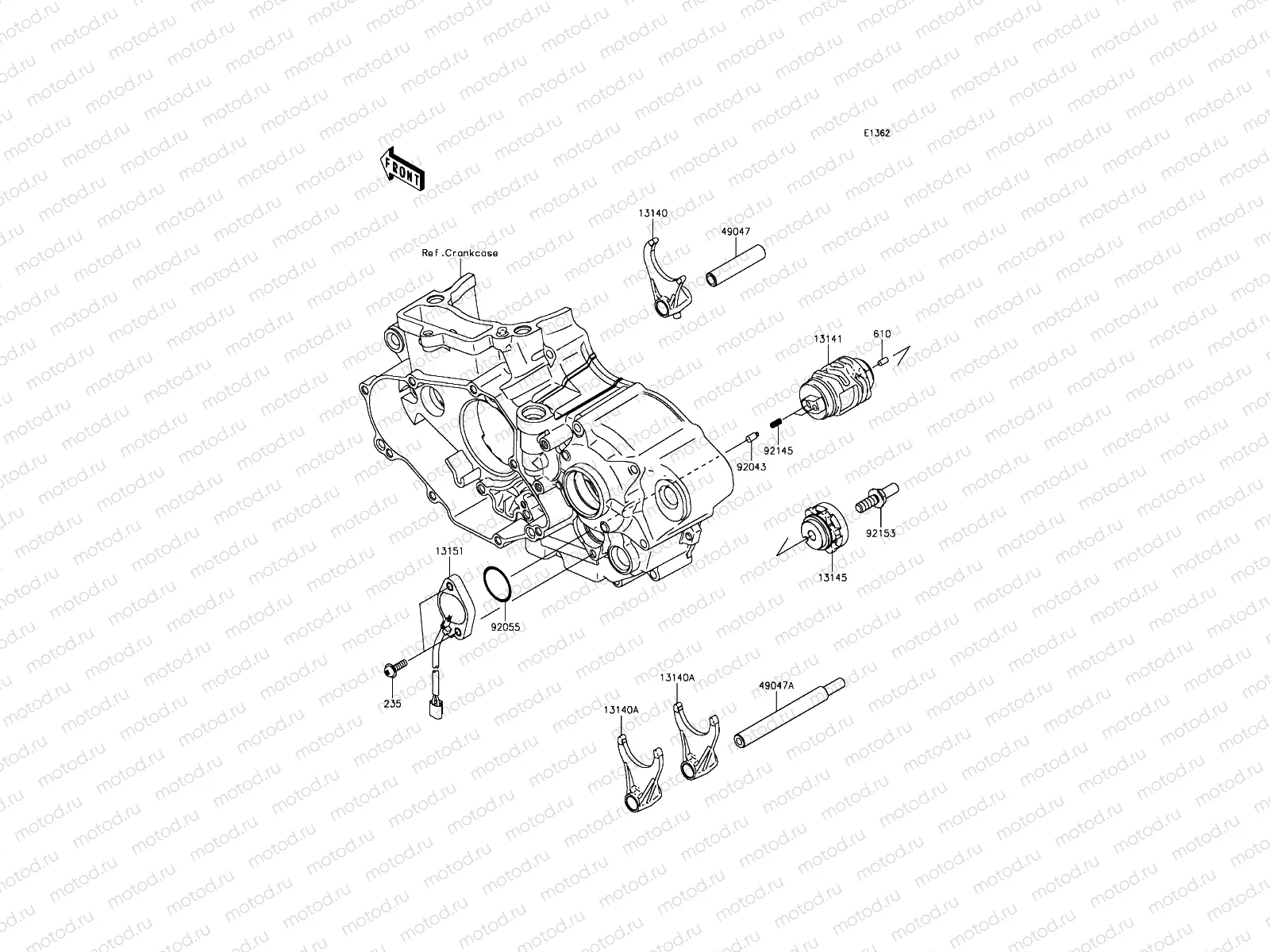 Gear Change Drum/Shift Fork(s)