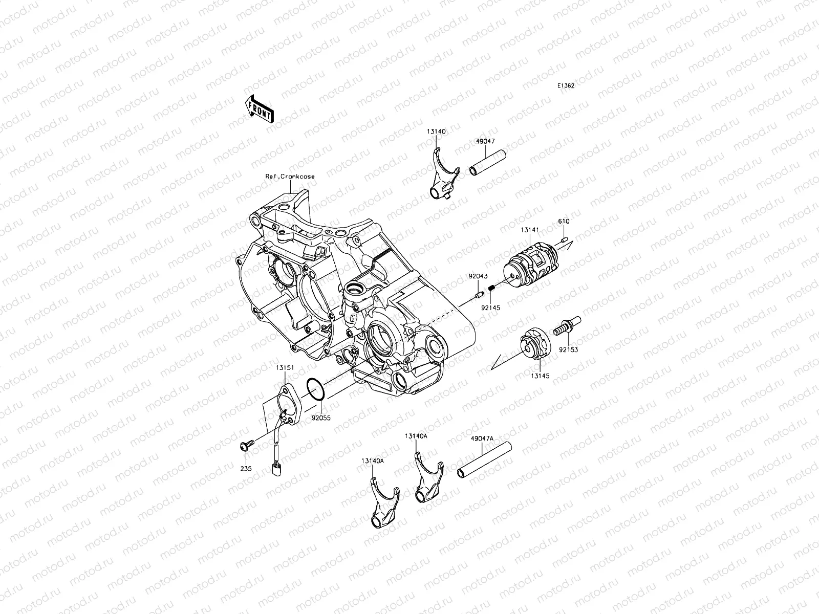 Gear Change Drum/Shift Fork(s)