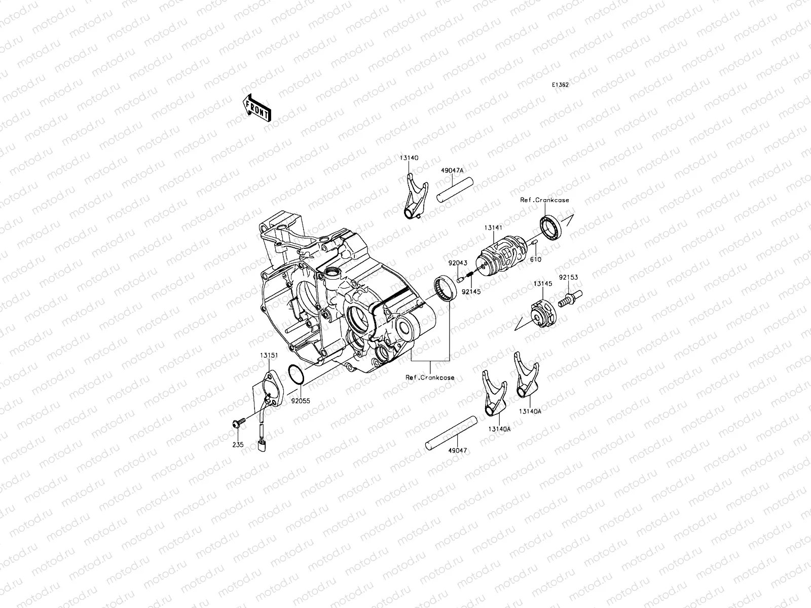 Gear Change Drum/Shift Fork(s)