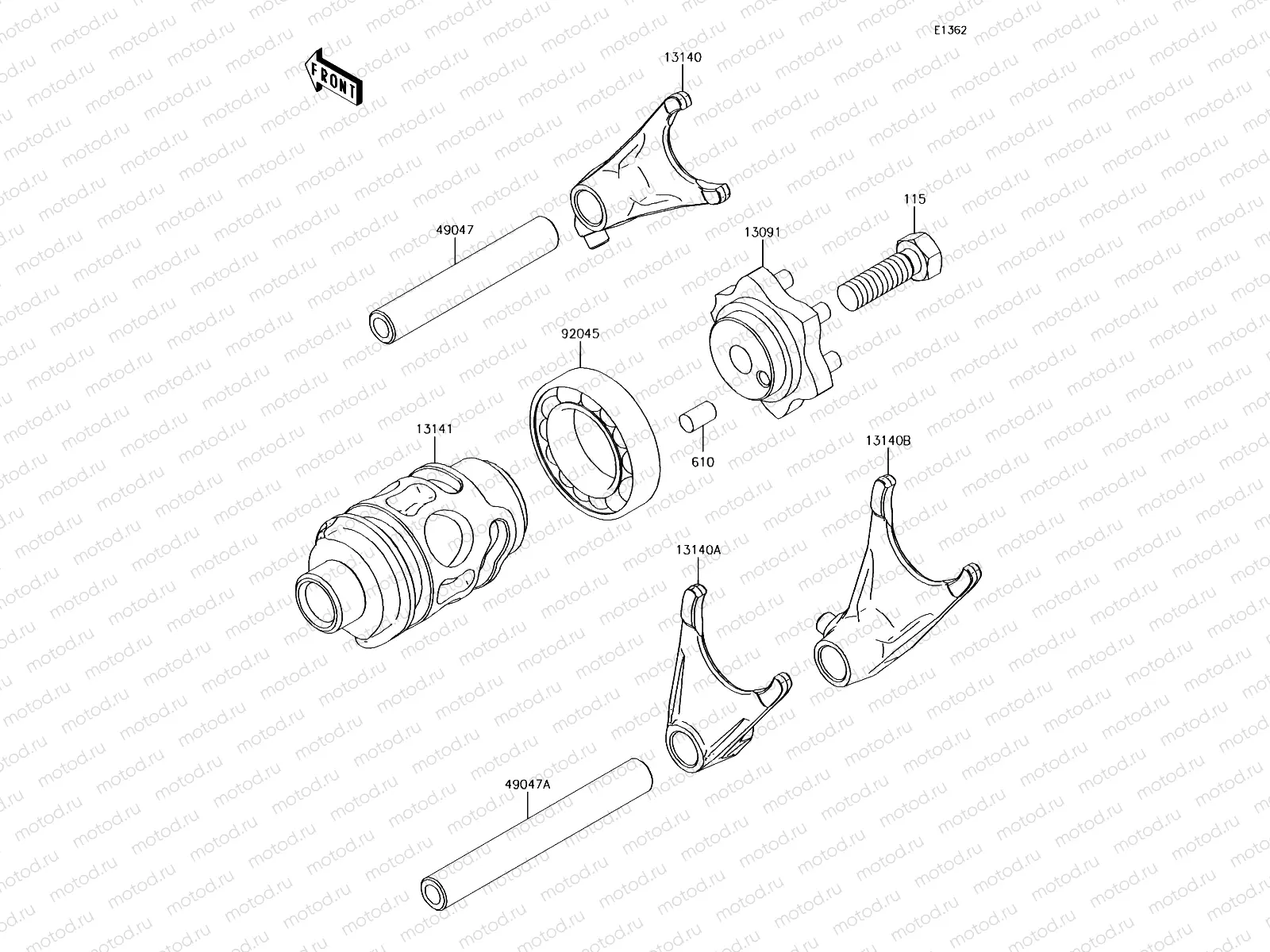 Gear Change Drum/Shift Fork(s)