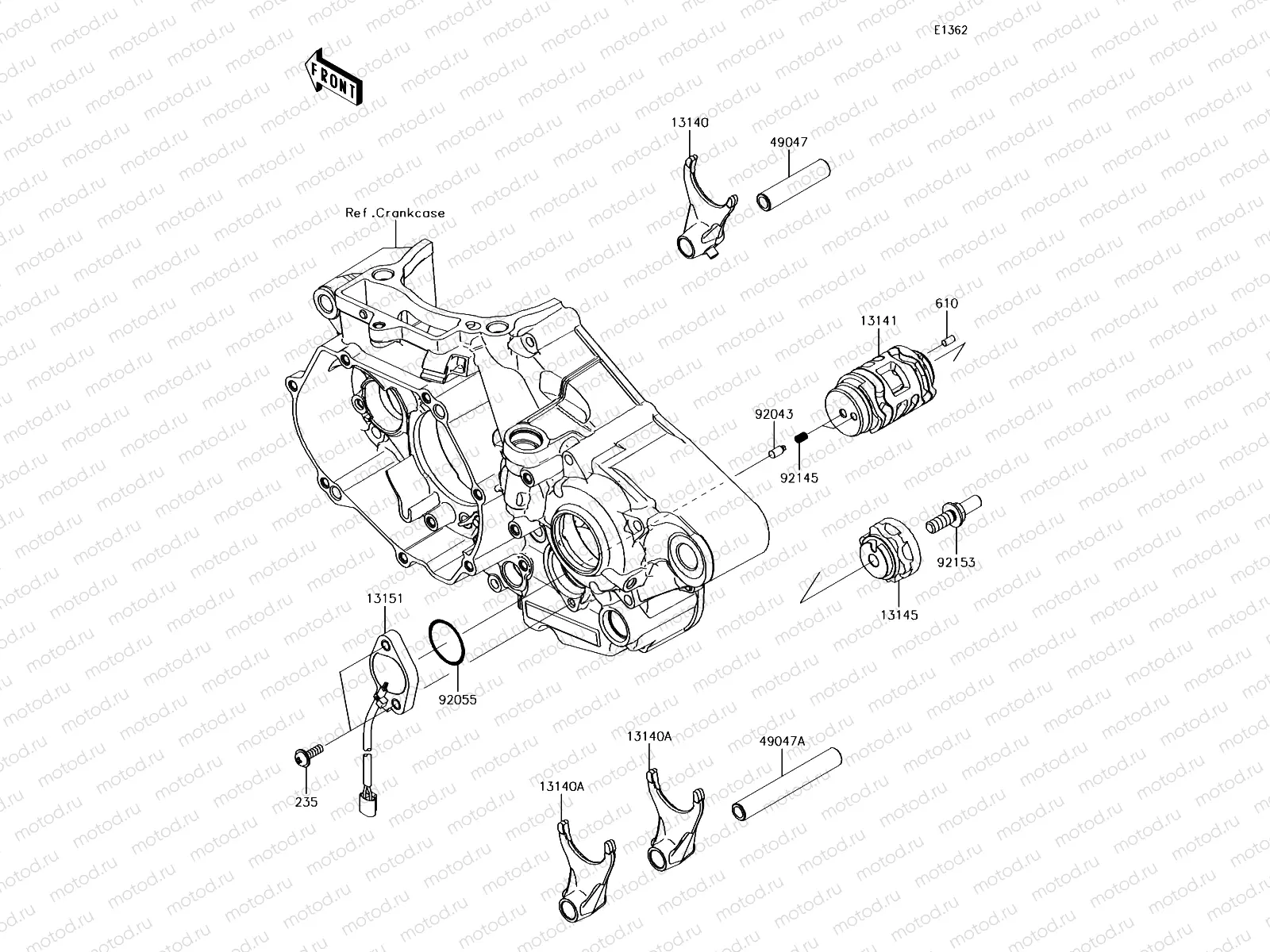 Gear Change Drum/Shift Fork(s)