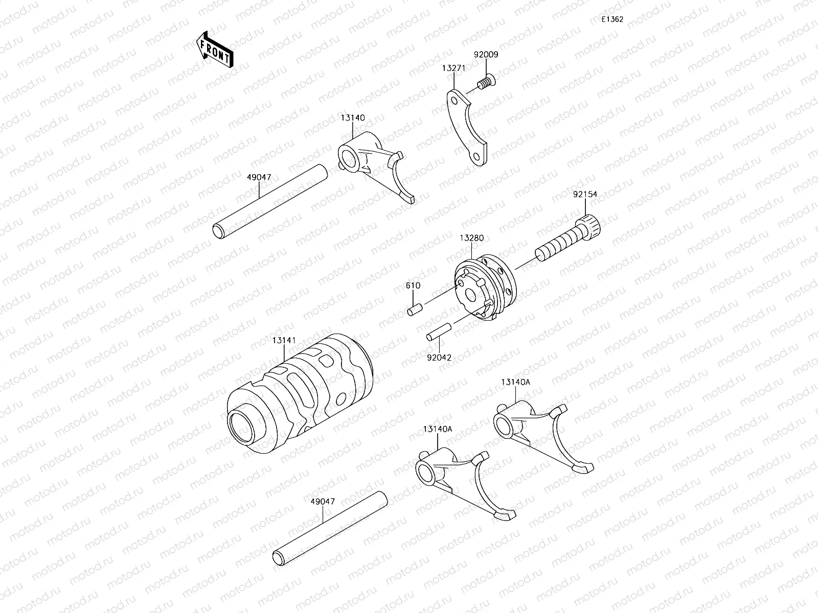 Gear Change Drum/Shift Fork(s)