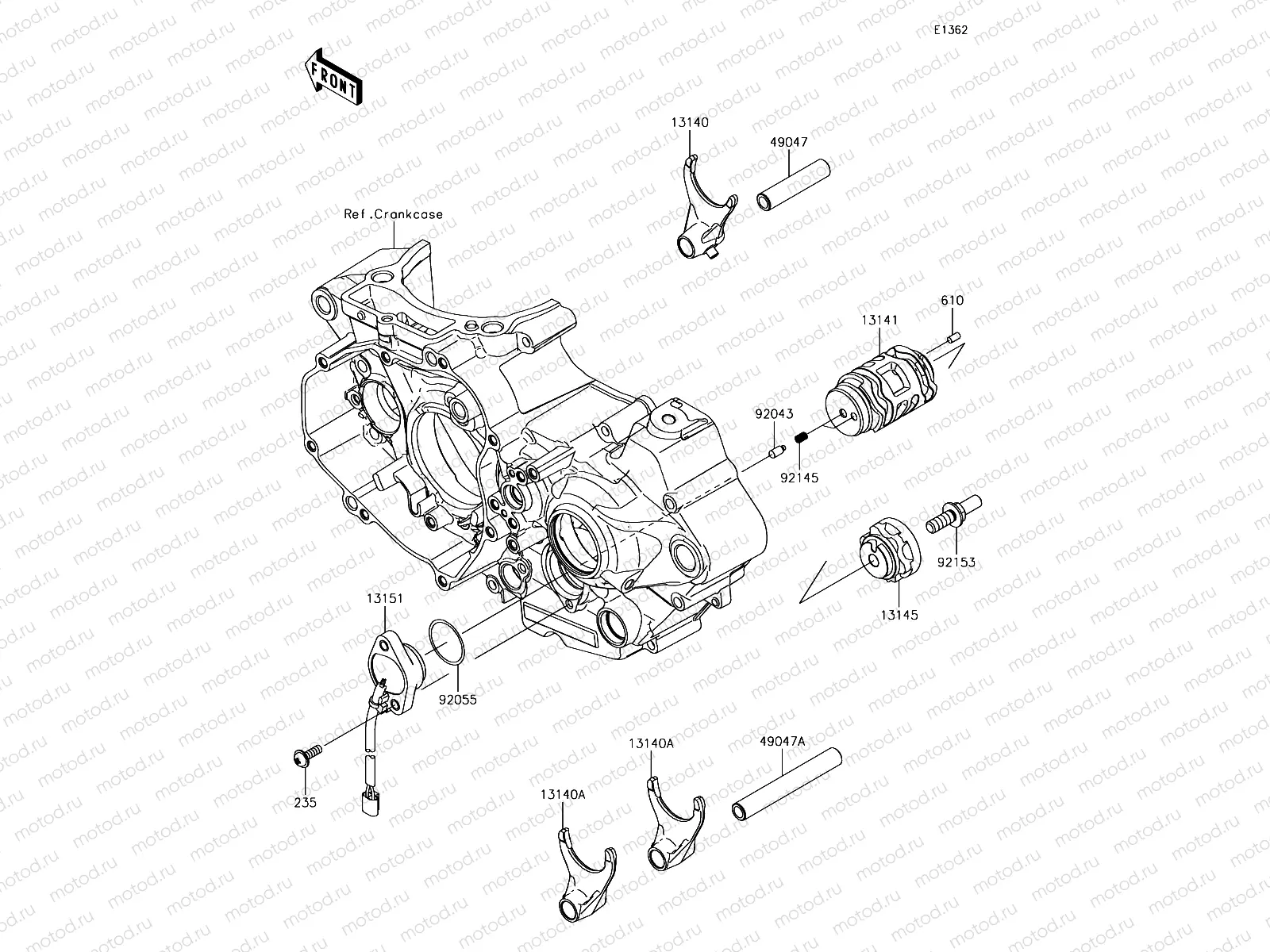 Gear Change Drum/Shift Fork(s)