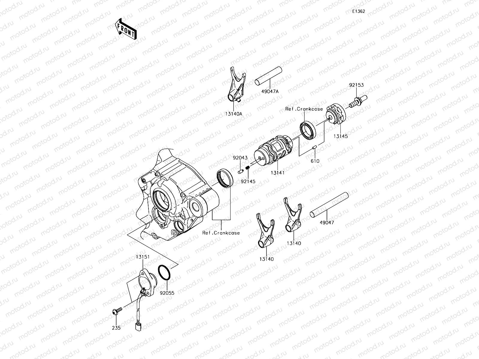 Gear Change Drum/Shift Fork(s)
