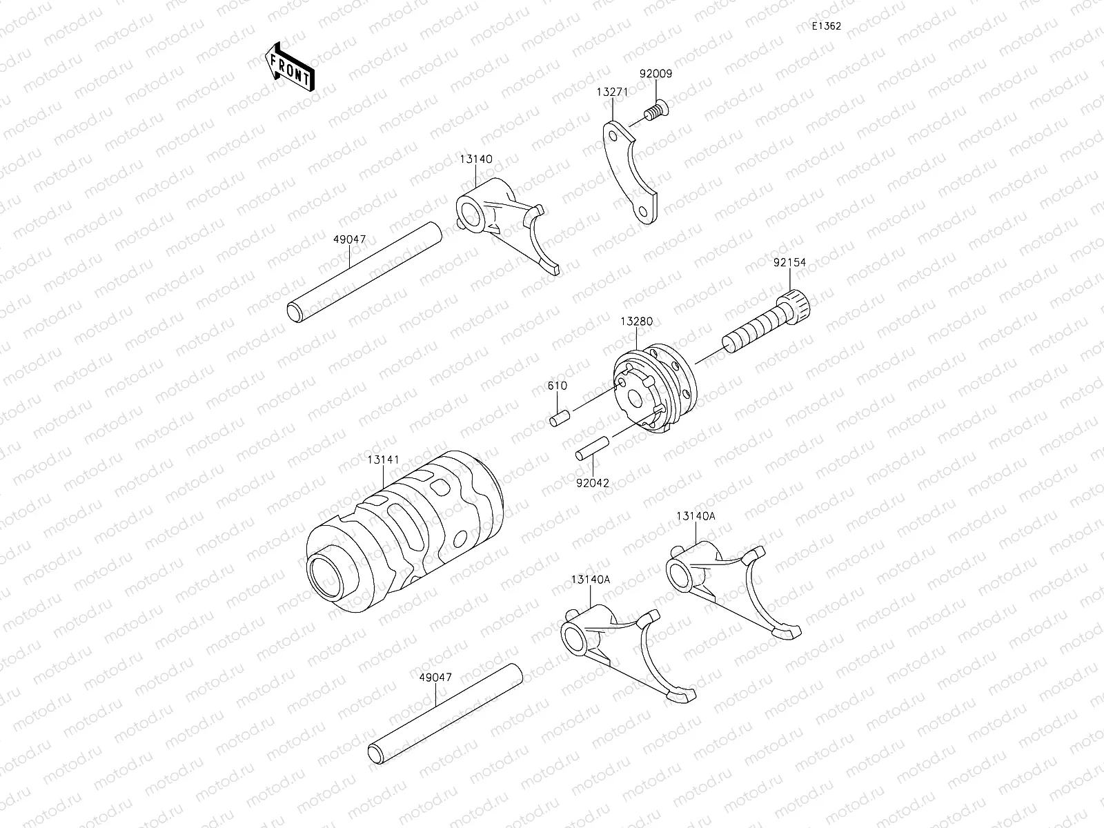 Gear Change Drum/Shift Fork(s)
