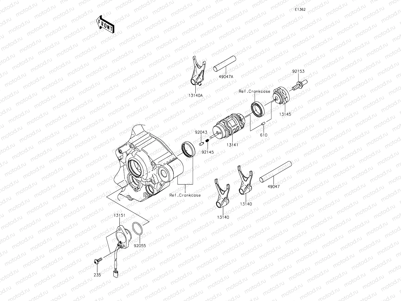 Gear Change Drum/Shift Fork(s)