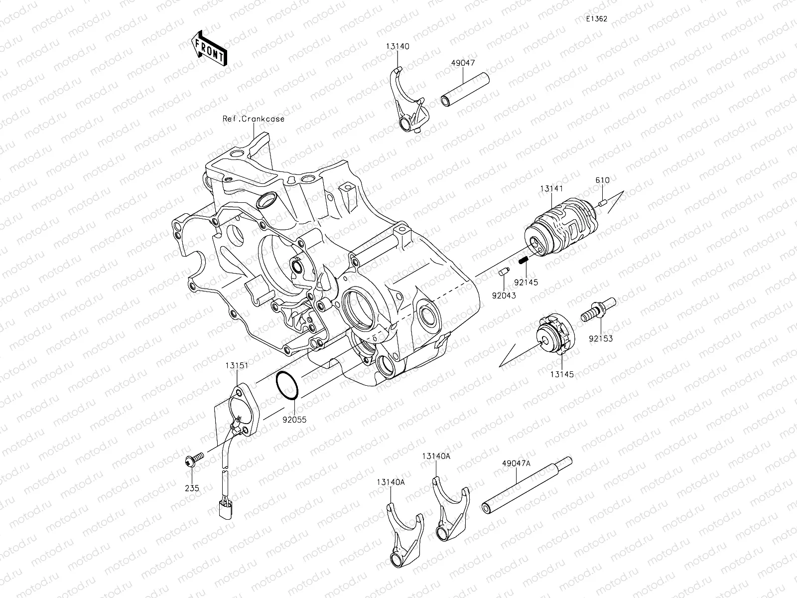 Gear Change Drum/Shift Fork(s)