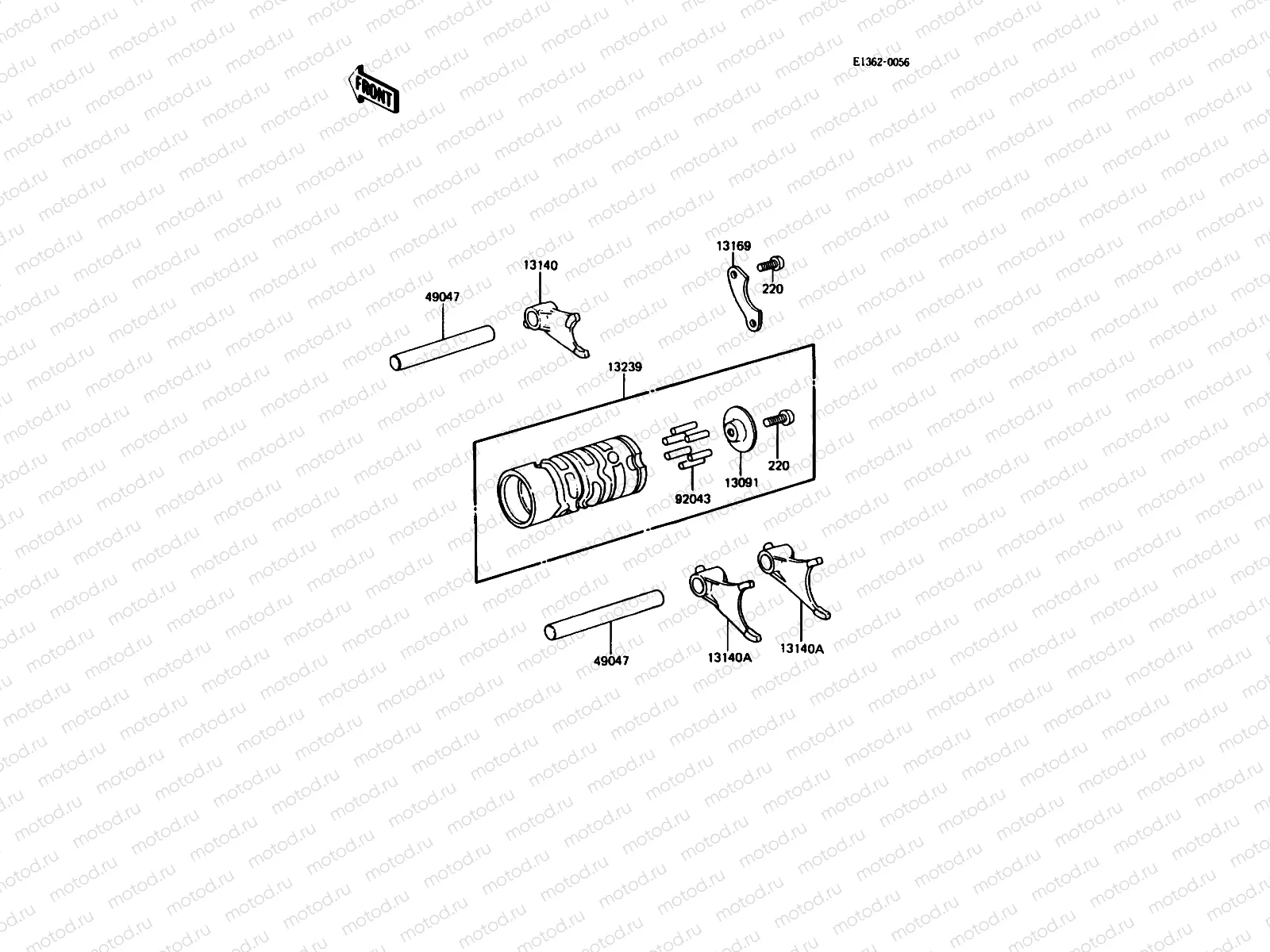 Gear Change Drum/Shift Fork(s)