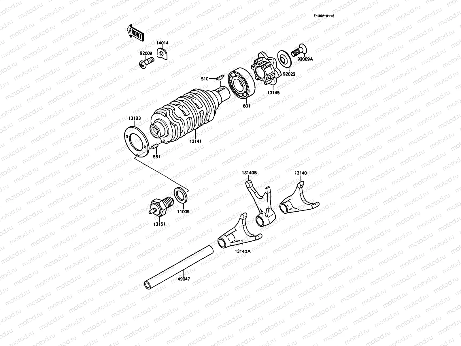 Gear Change Drum/Shift Fork(s)