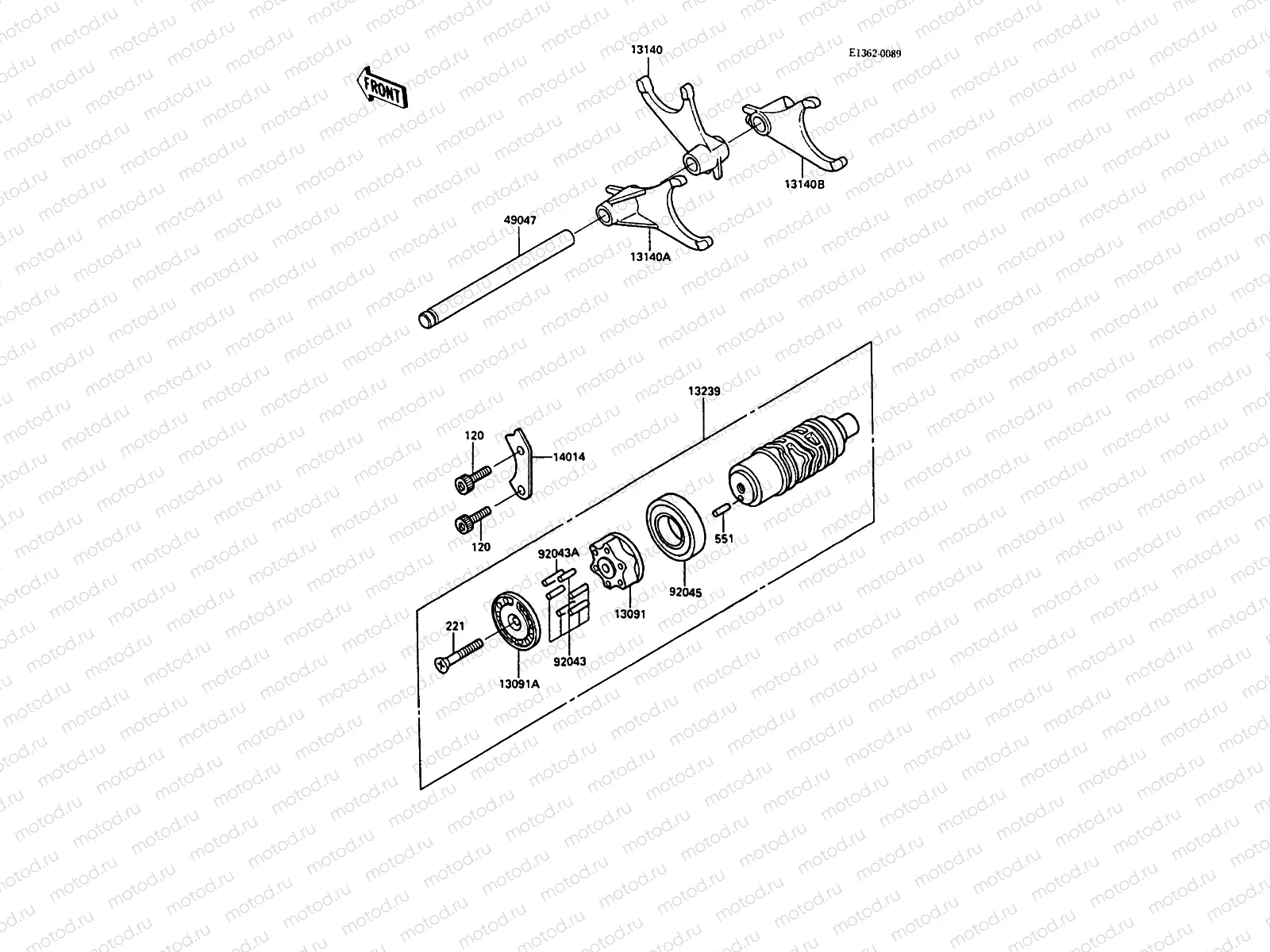 Gear Change Drum/Shift Fork(s)