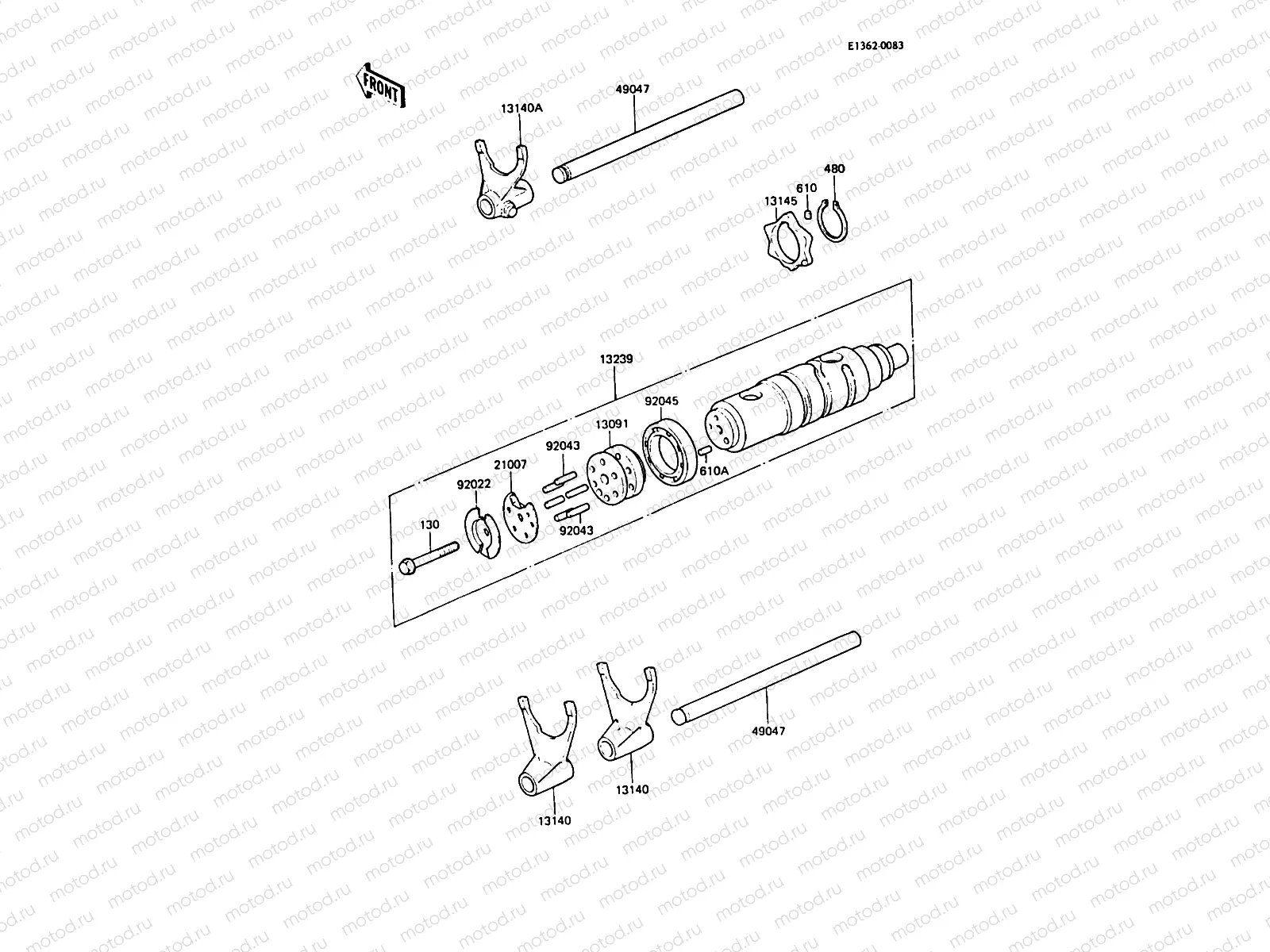Gear Change Drum/Shift Fork(s)