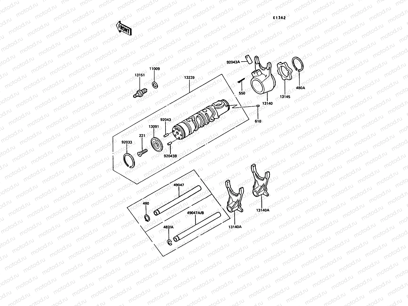 Gear Change Drum/Shift Fork(s)