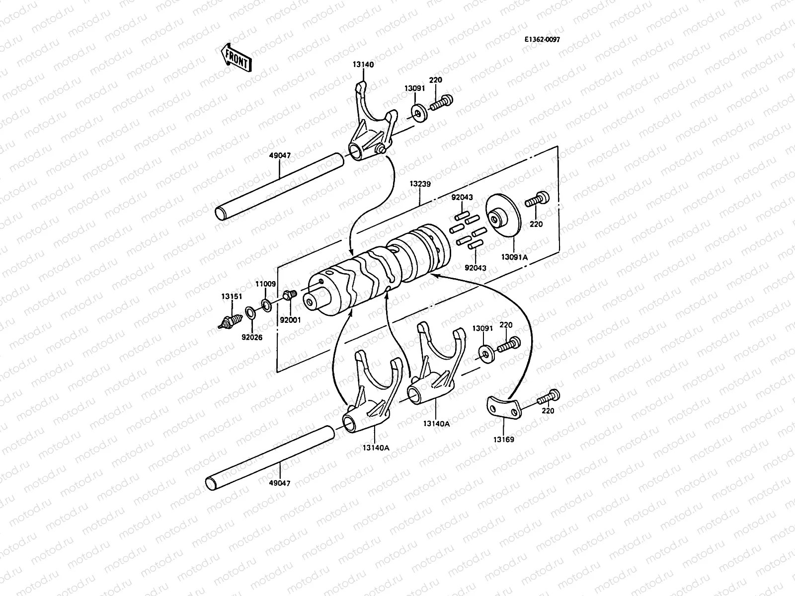 Gear Change Drum/Shift Fork(s)