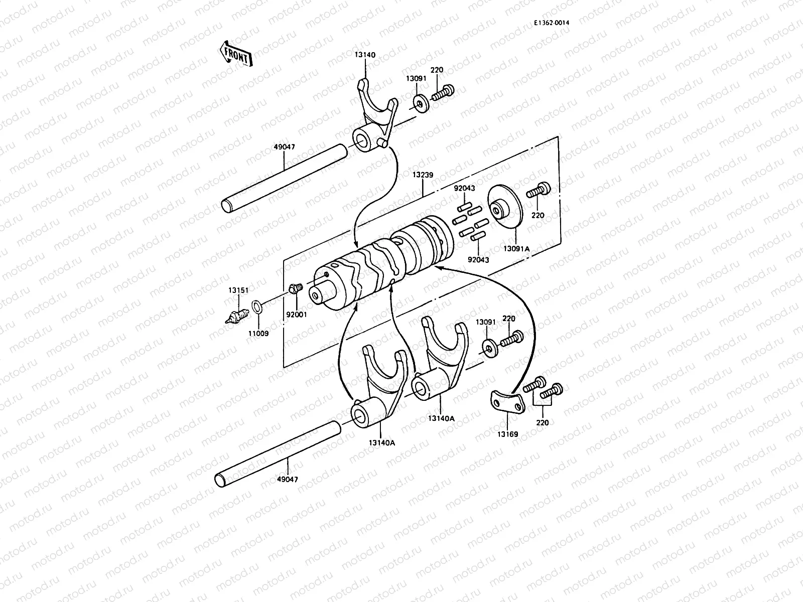 Gear Change Drum/Shift Fork(s)