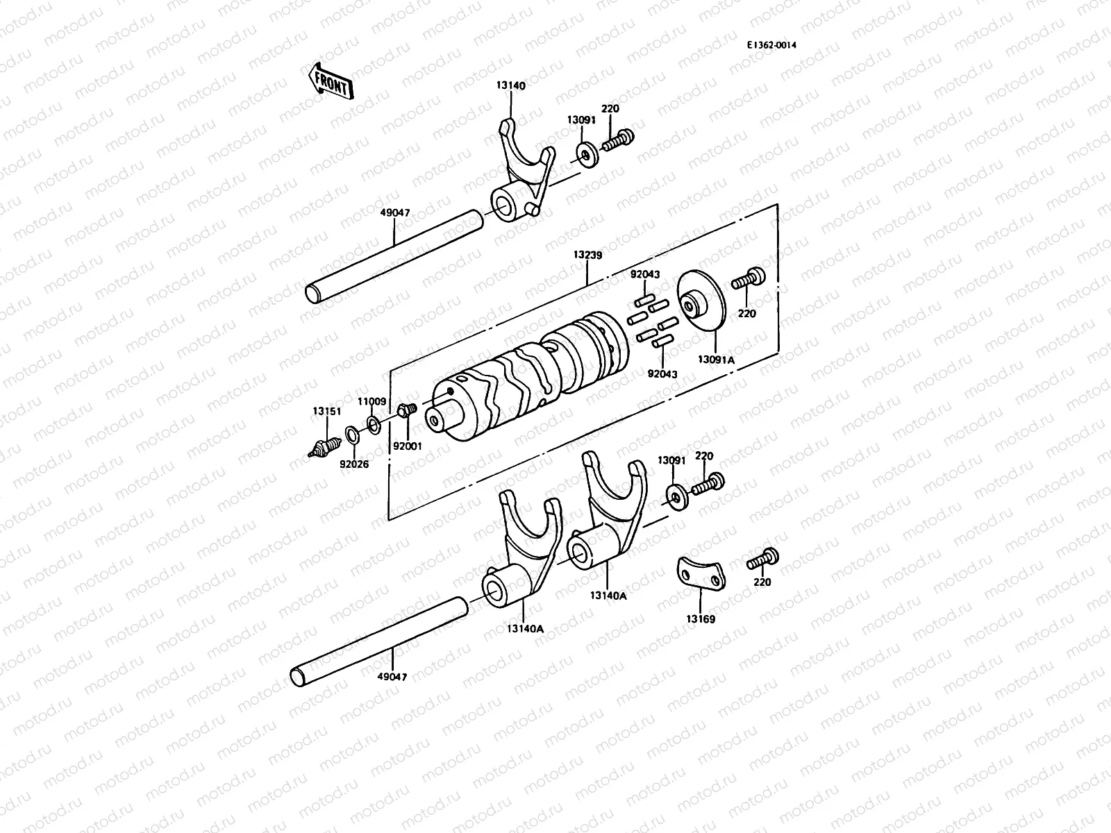Gear Change Drum/Shift Fork(s)