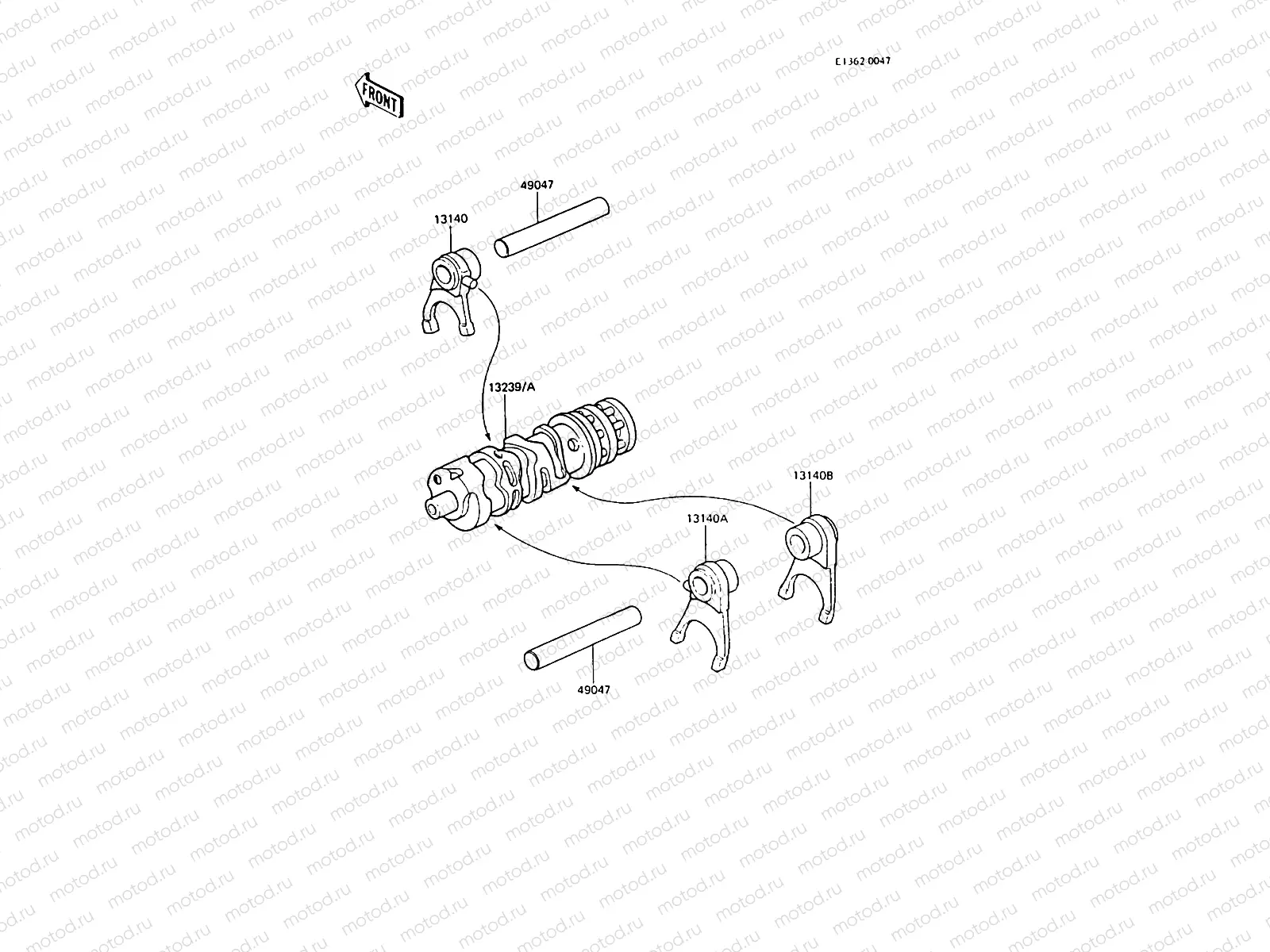 Gear Change Drum/Shift Fork(s)