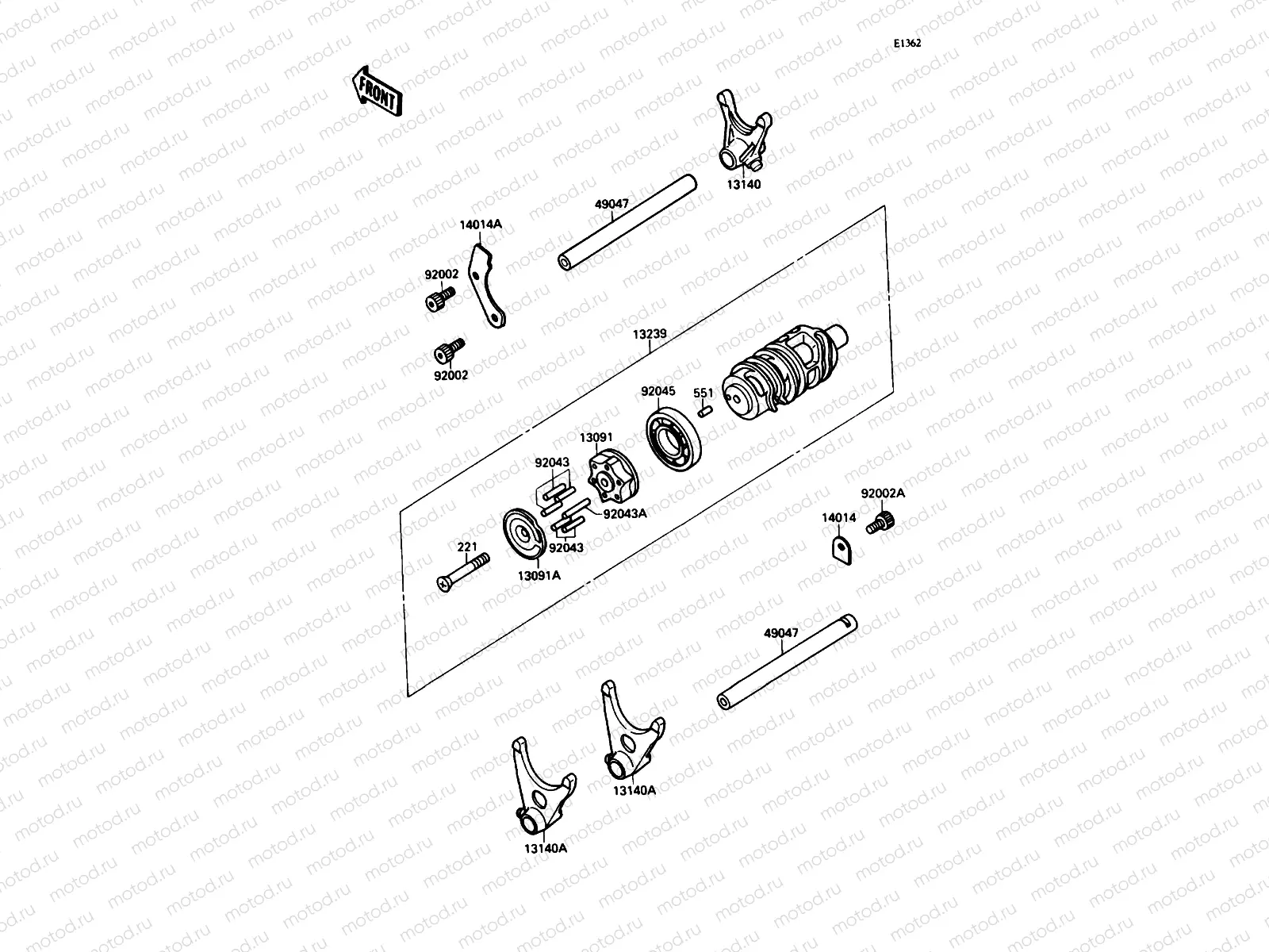 Gear Change Drum/Shift Fork(s)
